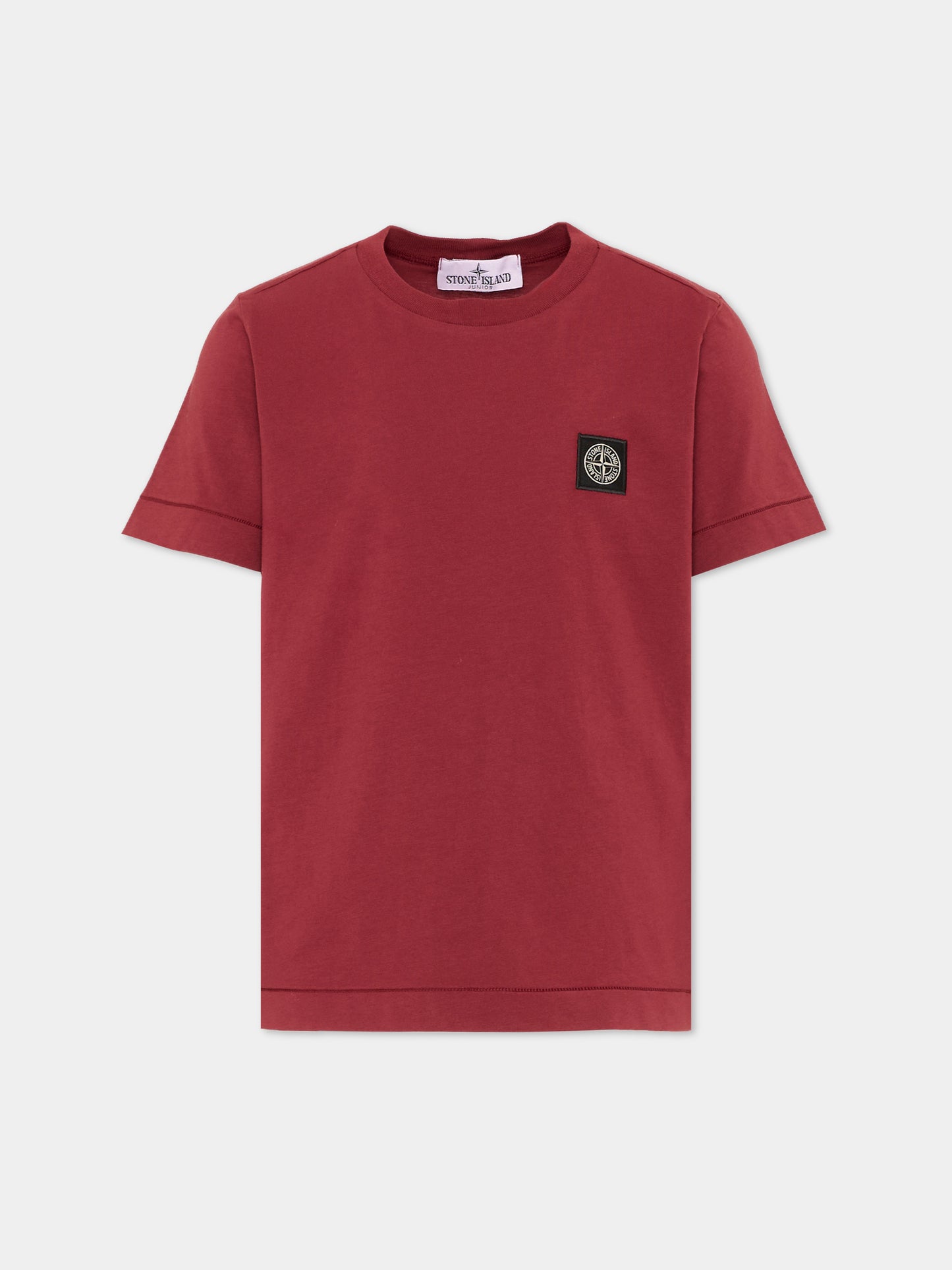 T-shirt rossa per bambino con logo,Stone Island Junior,L2S16 2100003 S0047 V0014