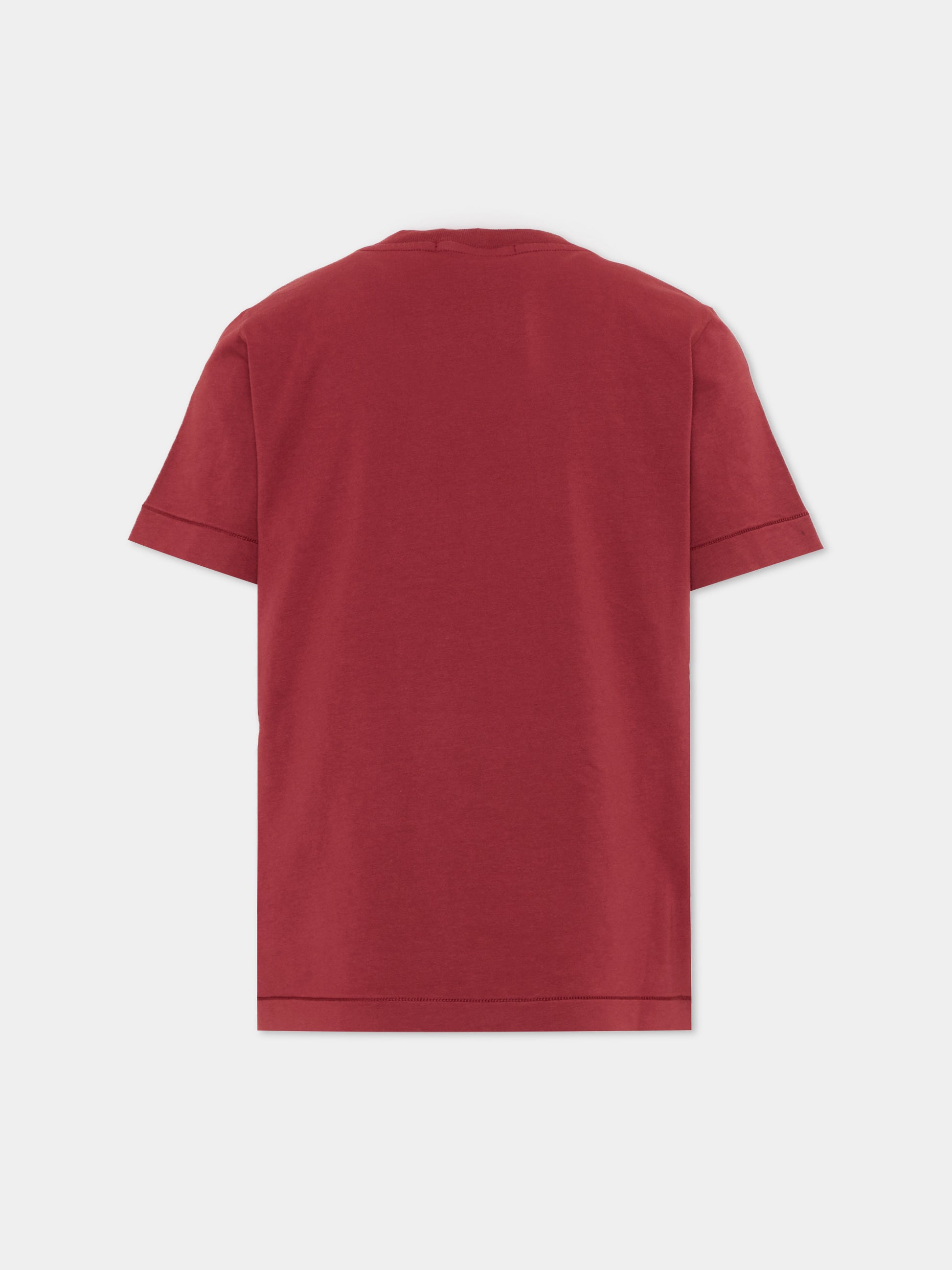 T-shirt rossa per bambino con logo,Stone Island Junior,L2S16 2100003 S0047 V0014