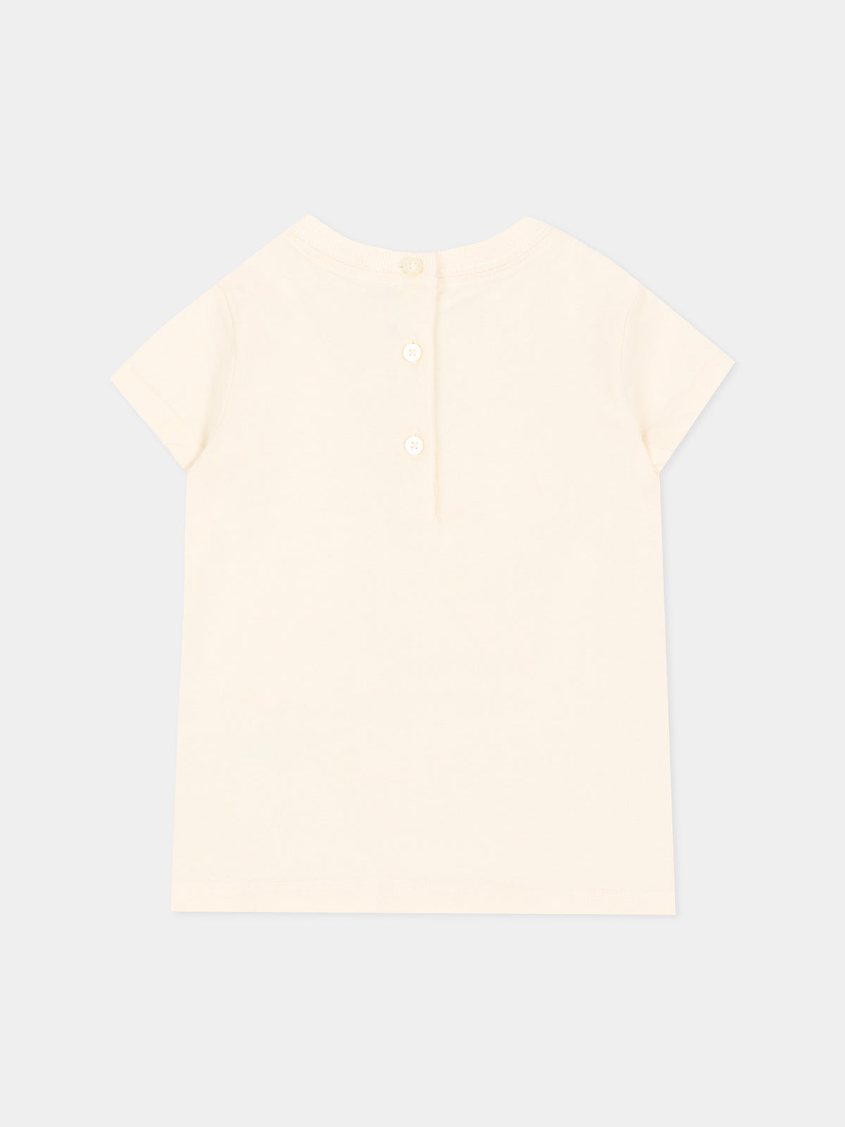 T-shirt avorio per neonata con Polo Bear,Ralph Lauren Kids,B26296001