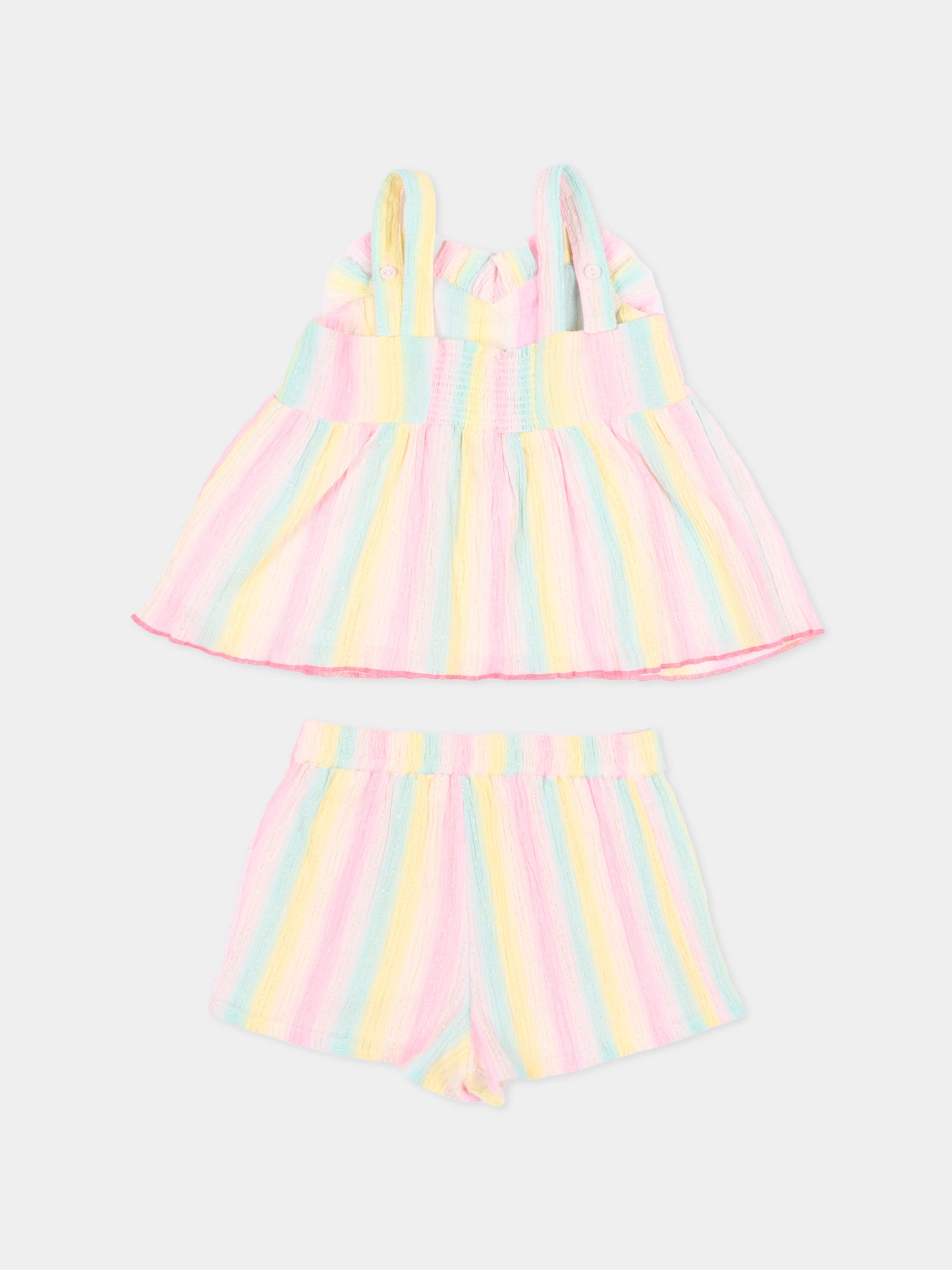 Completo multicolor per neonata a righe,Billieblush,U20821 Z41