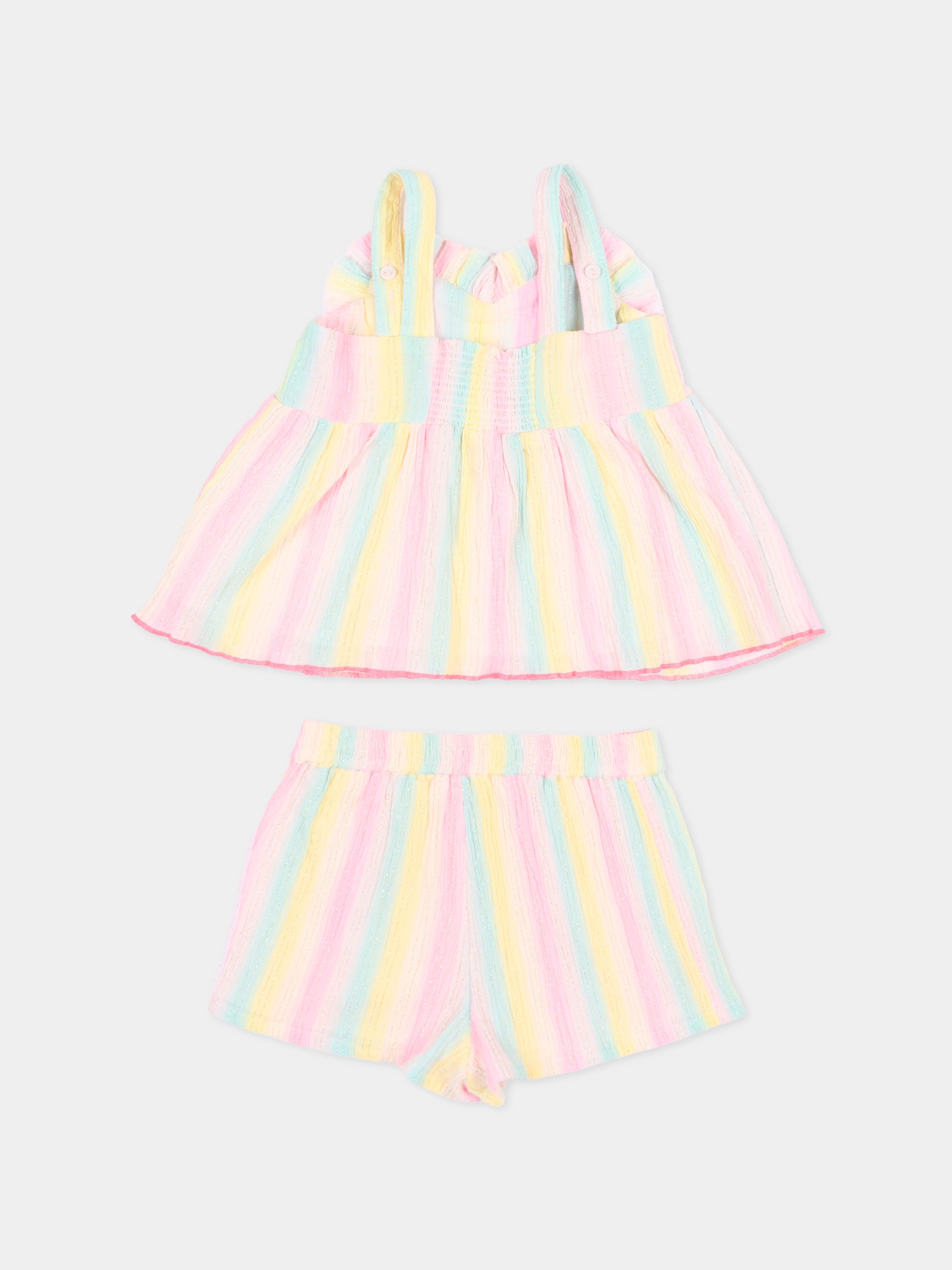 Completo multicolor per neonata a righe,Billieblush,U20821 Z41