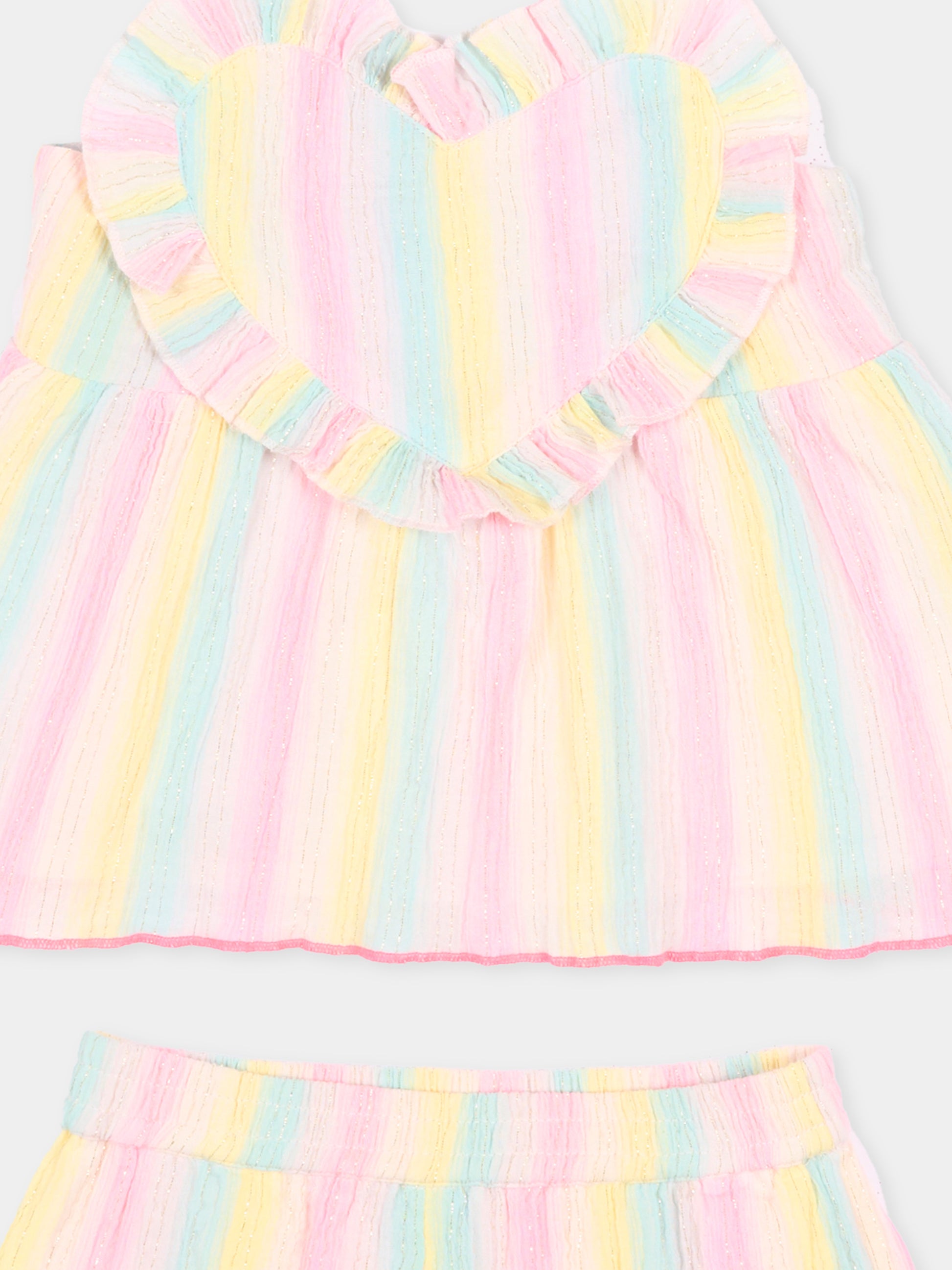 Completo multicolor per neonata a righe,Billieblush,U20821 Z41