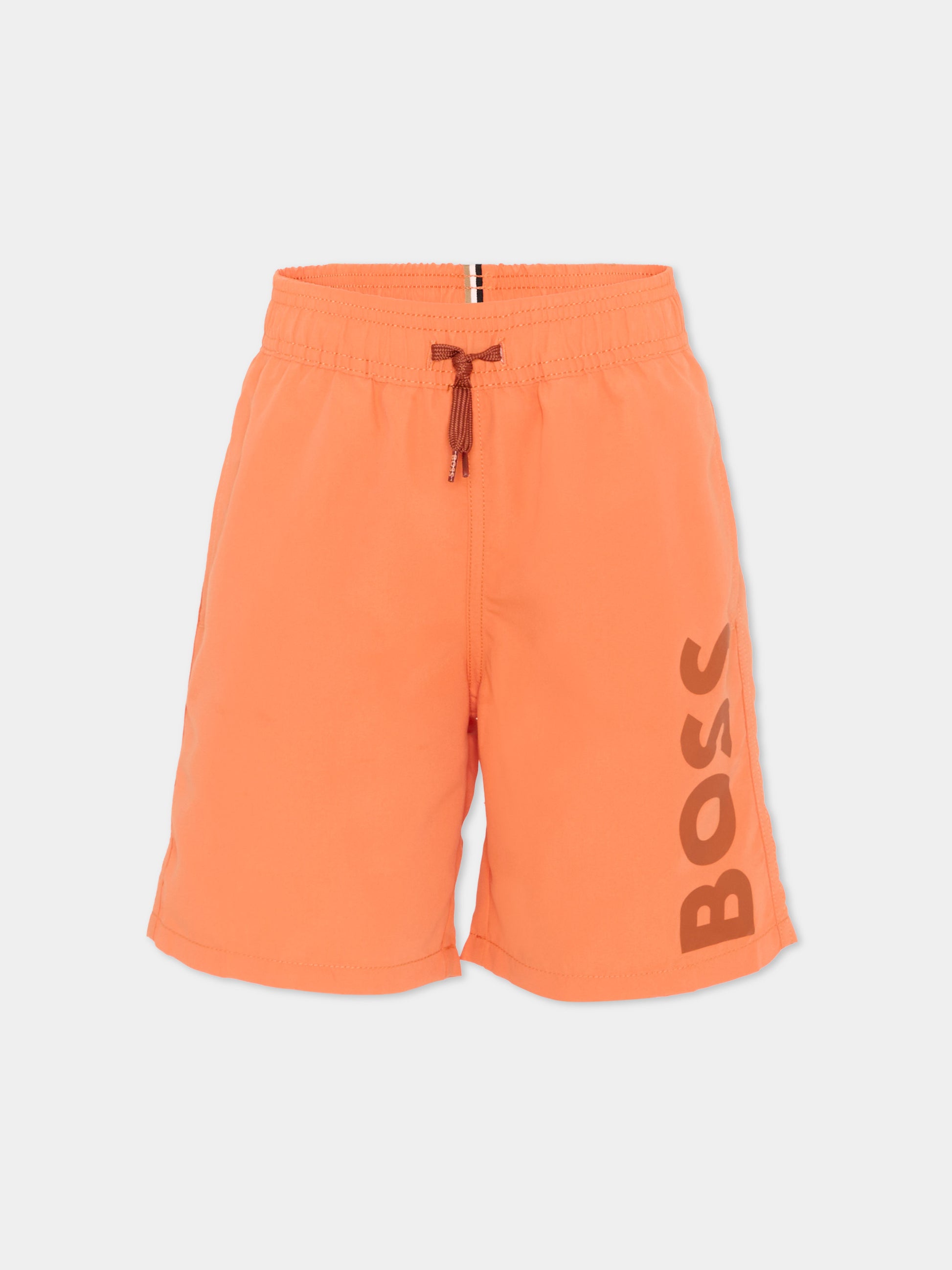 Boxer mare arancione per bambino con logo,Boss,J51973 415