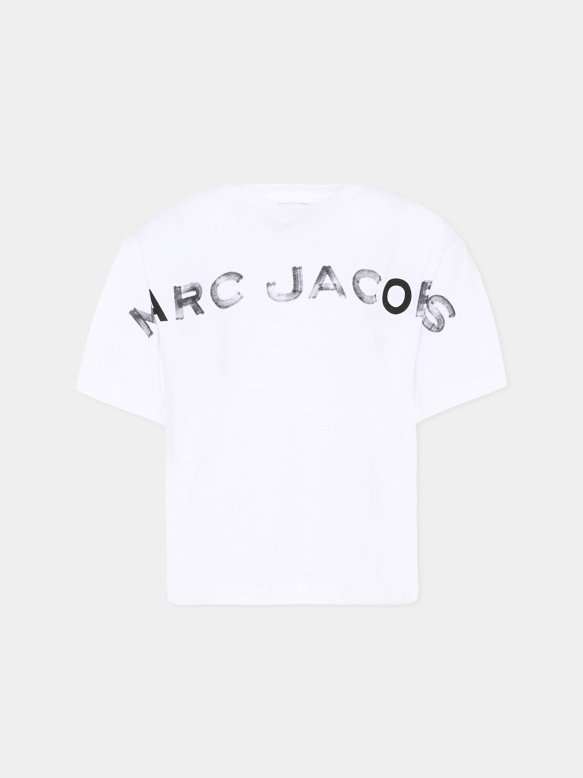 T-Shirt bianca per bambini con logo,Marc Jacobs,W60448 10P