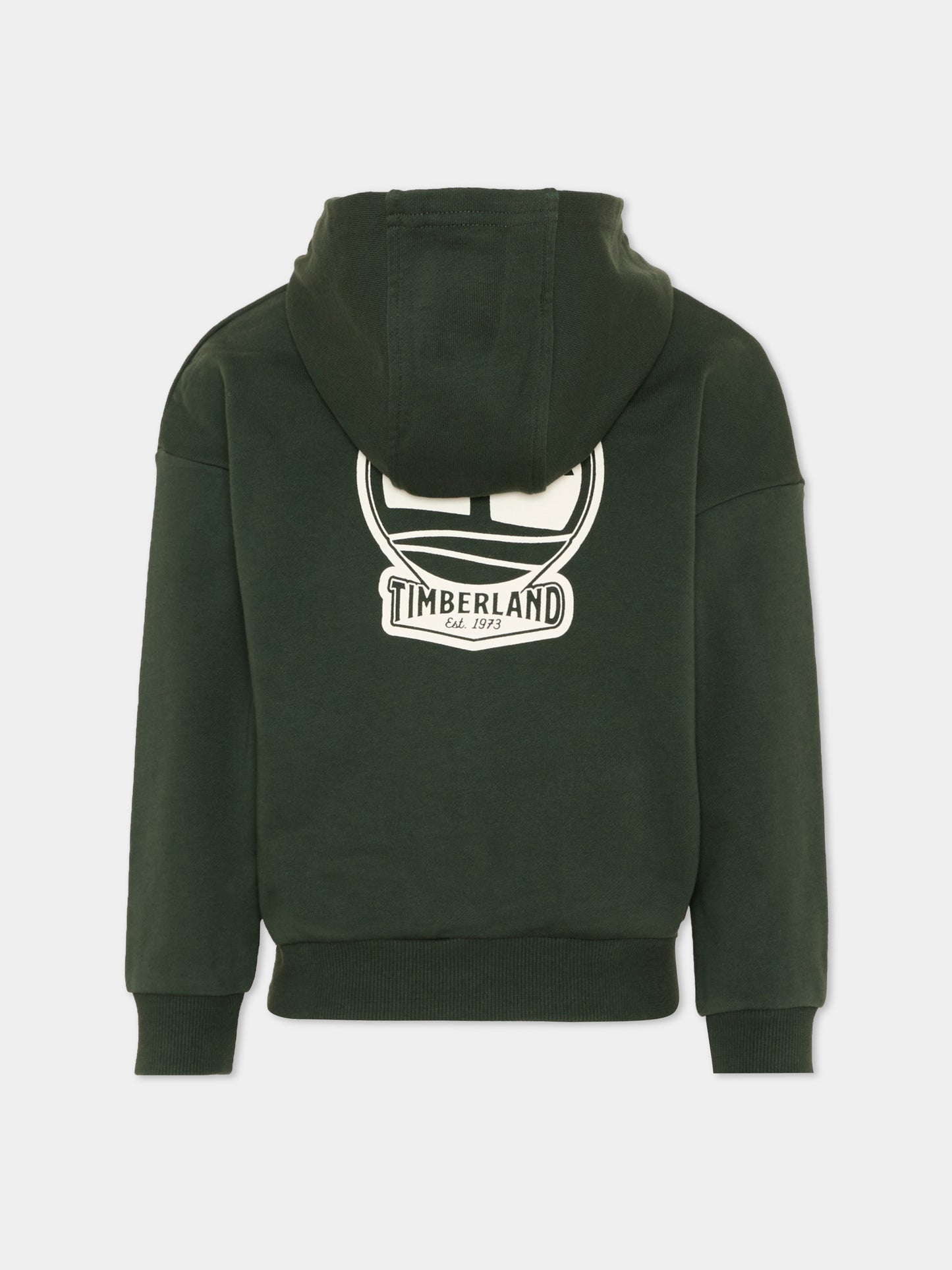 Cardigan verde per bambino con logo,Timberland,T60451 72A