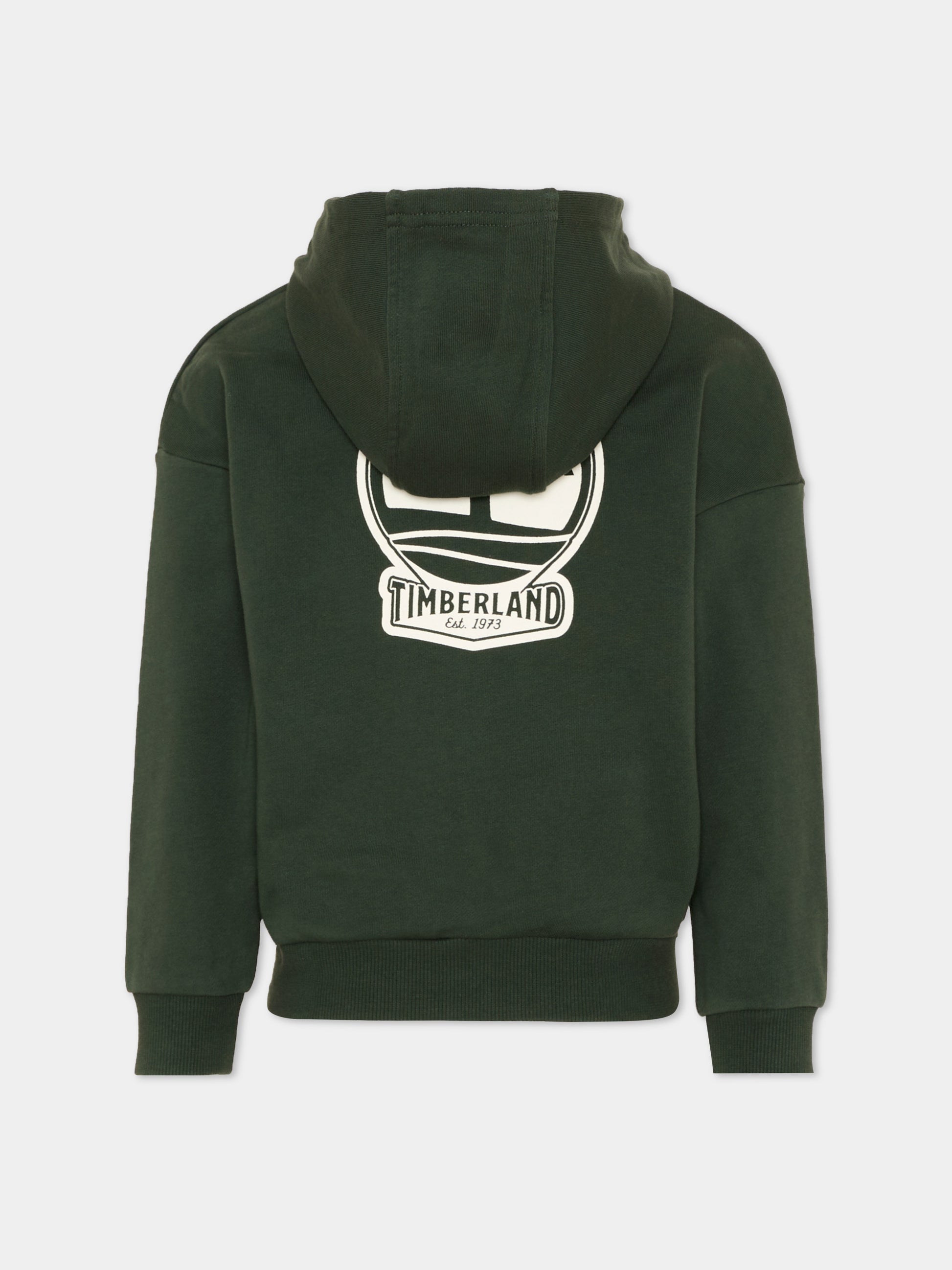 Cardigan verde per bambino con logo,Timberland,T60451 72A