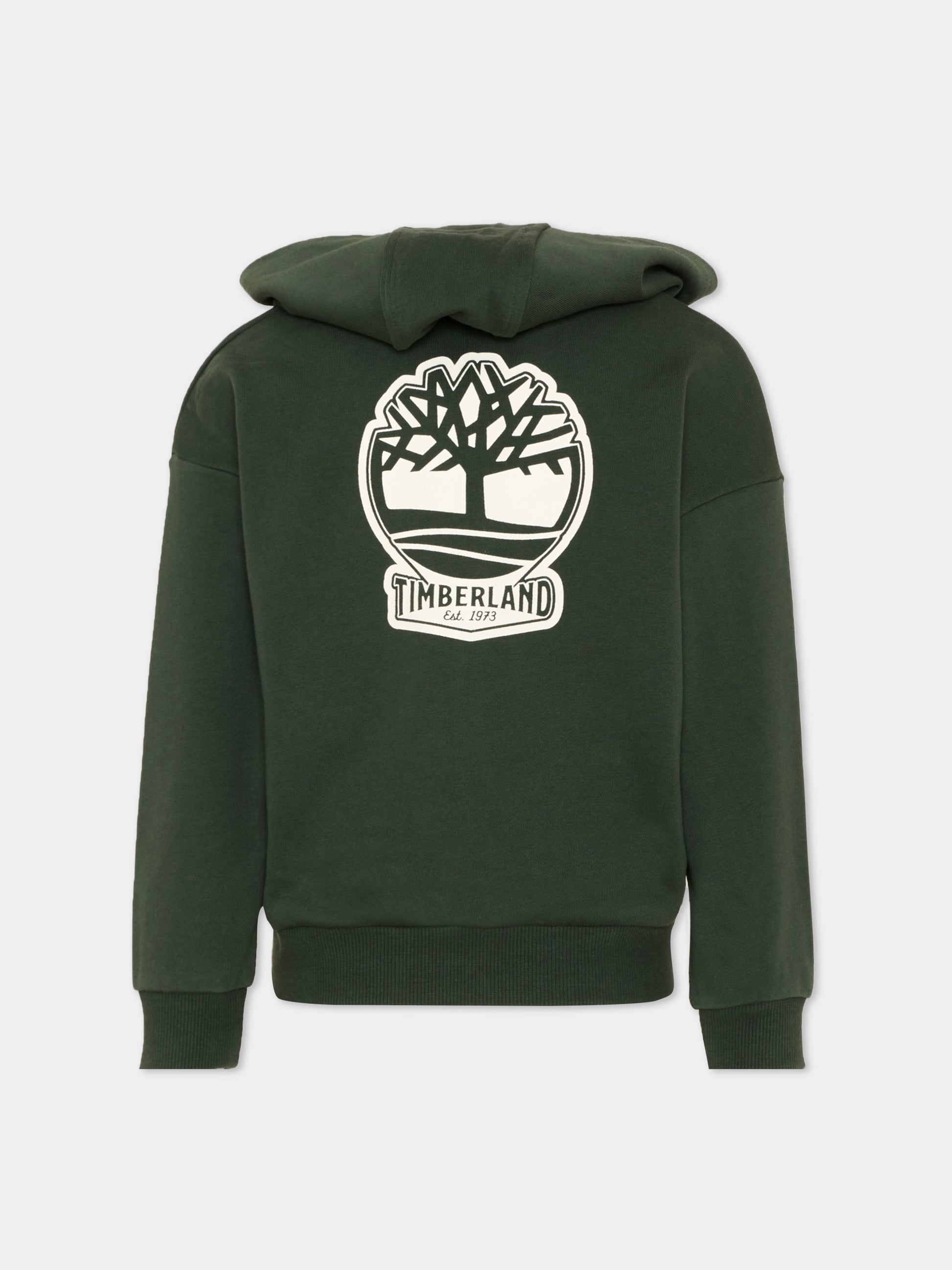 Cardigan verde per bambino con logo,Timberland,T60451 72A