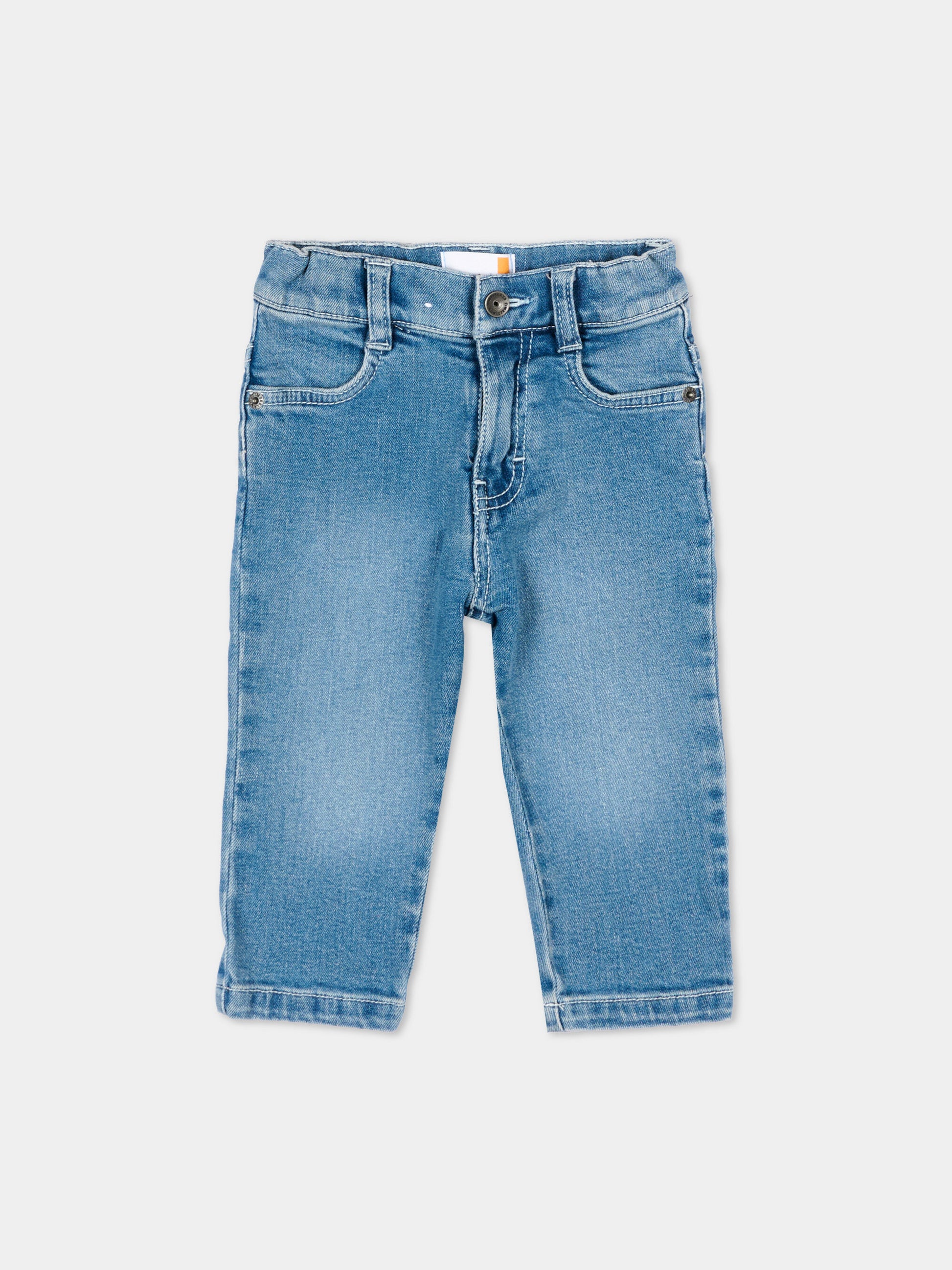 Jeans denim per neonato con Tree Logo,Timberland,T60496 Z18