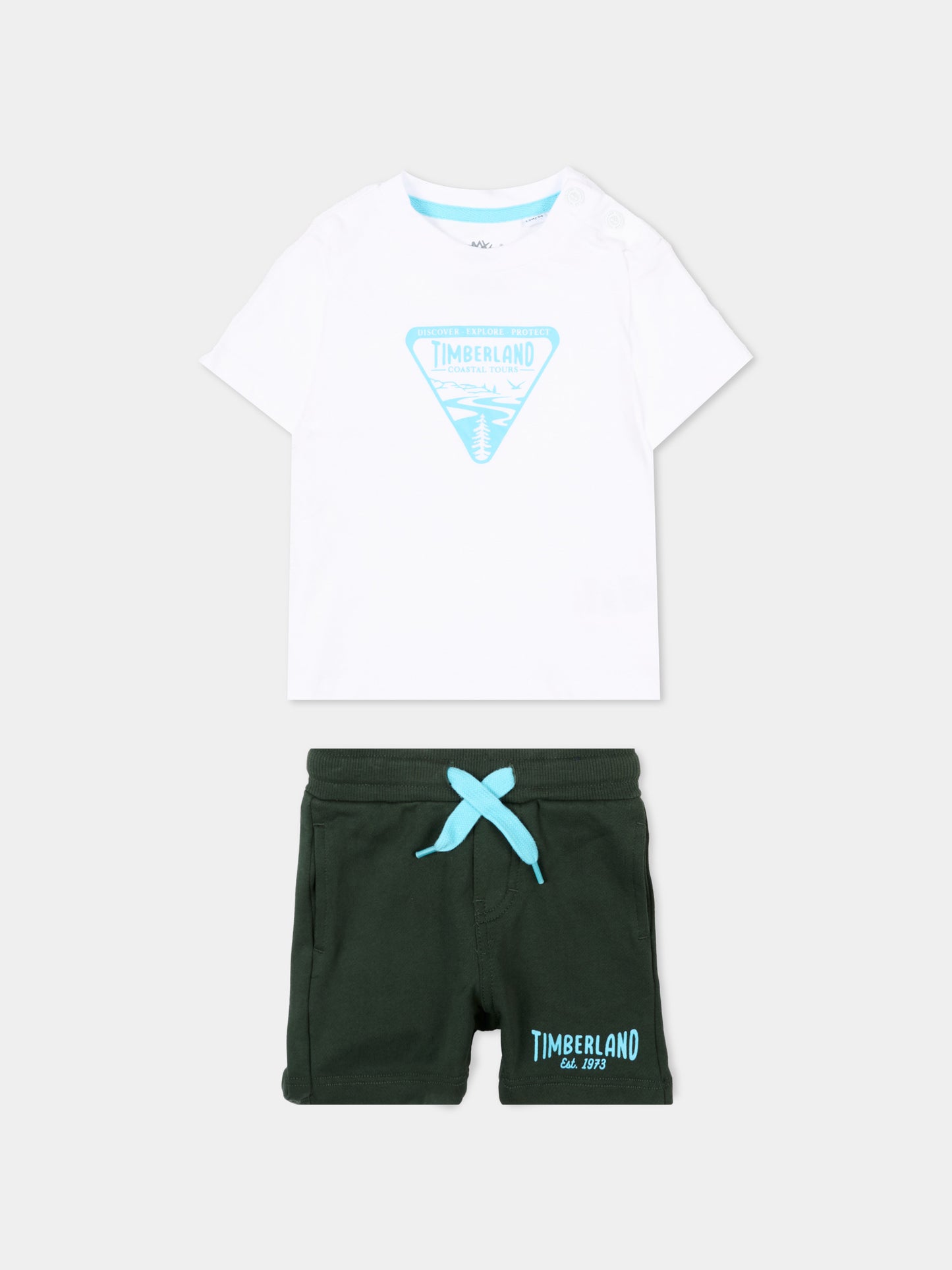 Completo sportivo verde per neonato,Timberland,T60503 72A