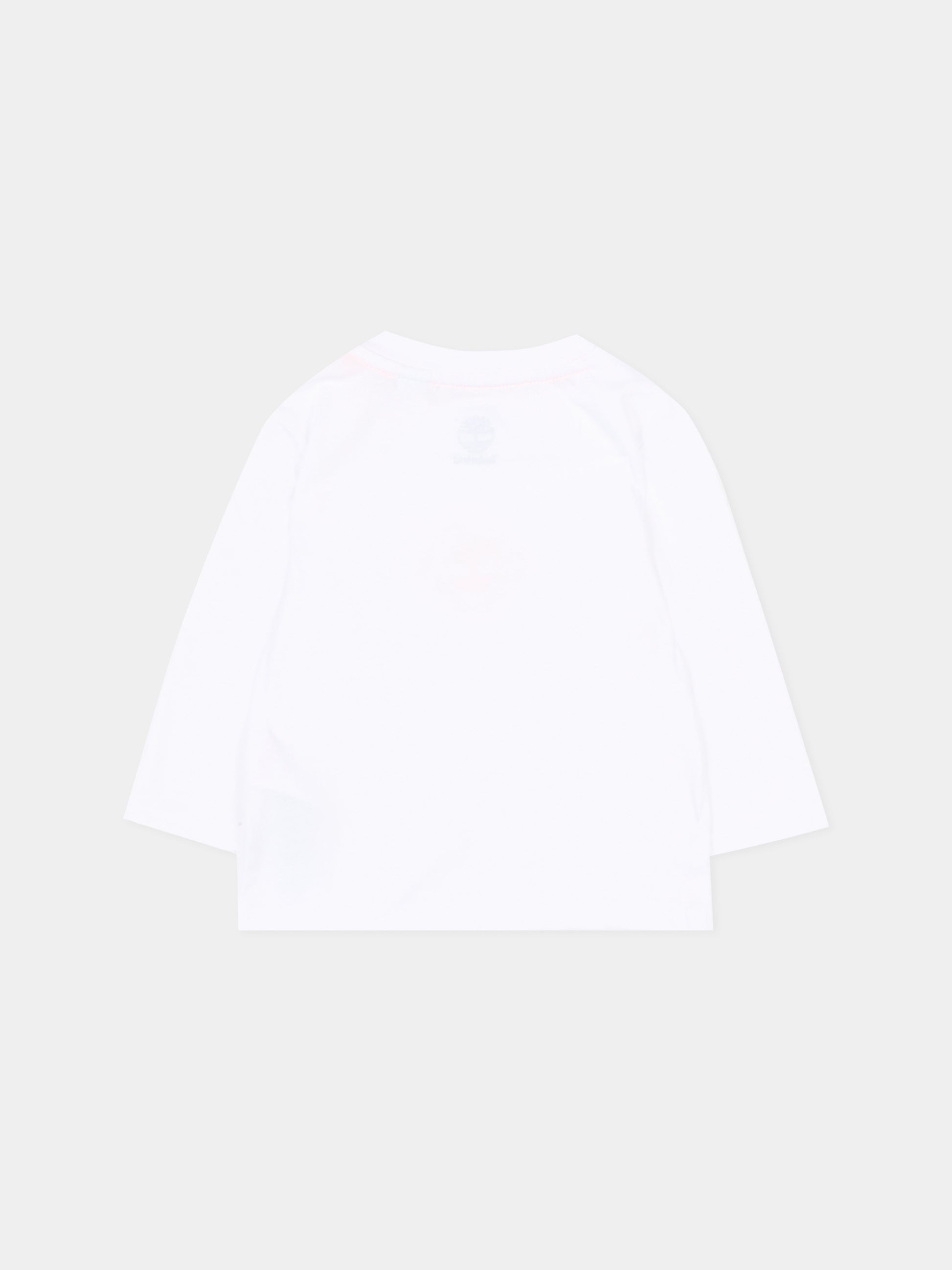 T-shirt a manica lunga bianca per neonato,Timberland,T60507 10P