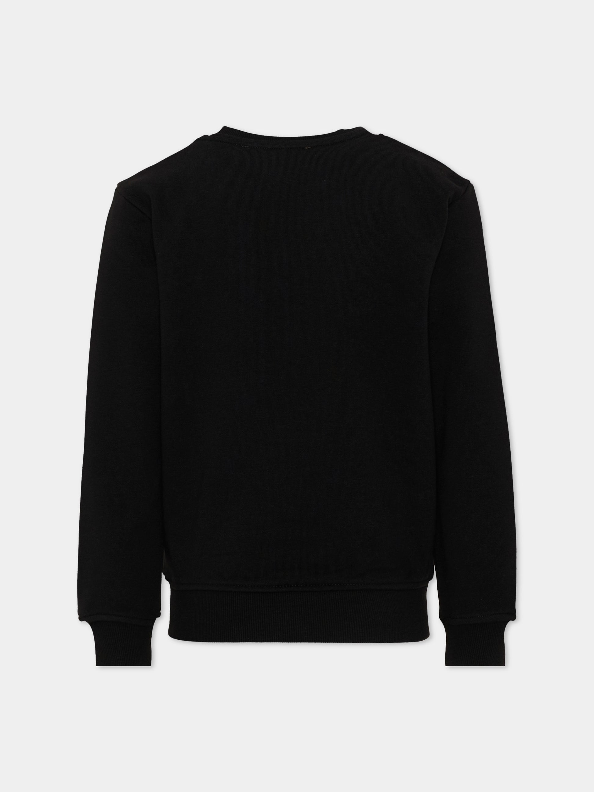 Felpa nera per bambino con logo,Just Cavalli Kids,JBA26157FE BLACK BLACK