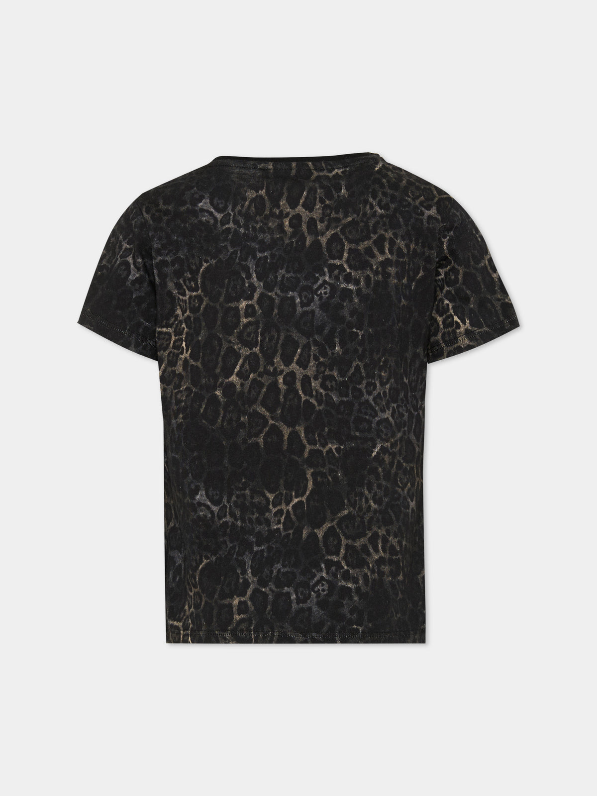 T-shirt a manica corta nera per bambino con logo,Just Cavalli Kids,JBA26110TS PANTER_BLK PANTER BLACK