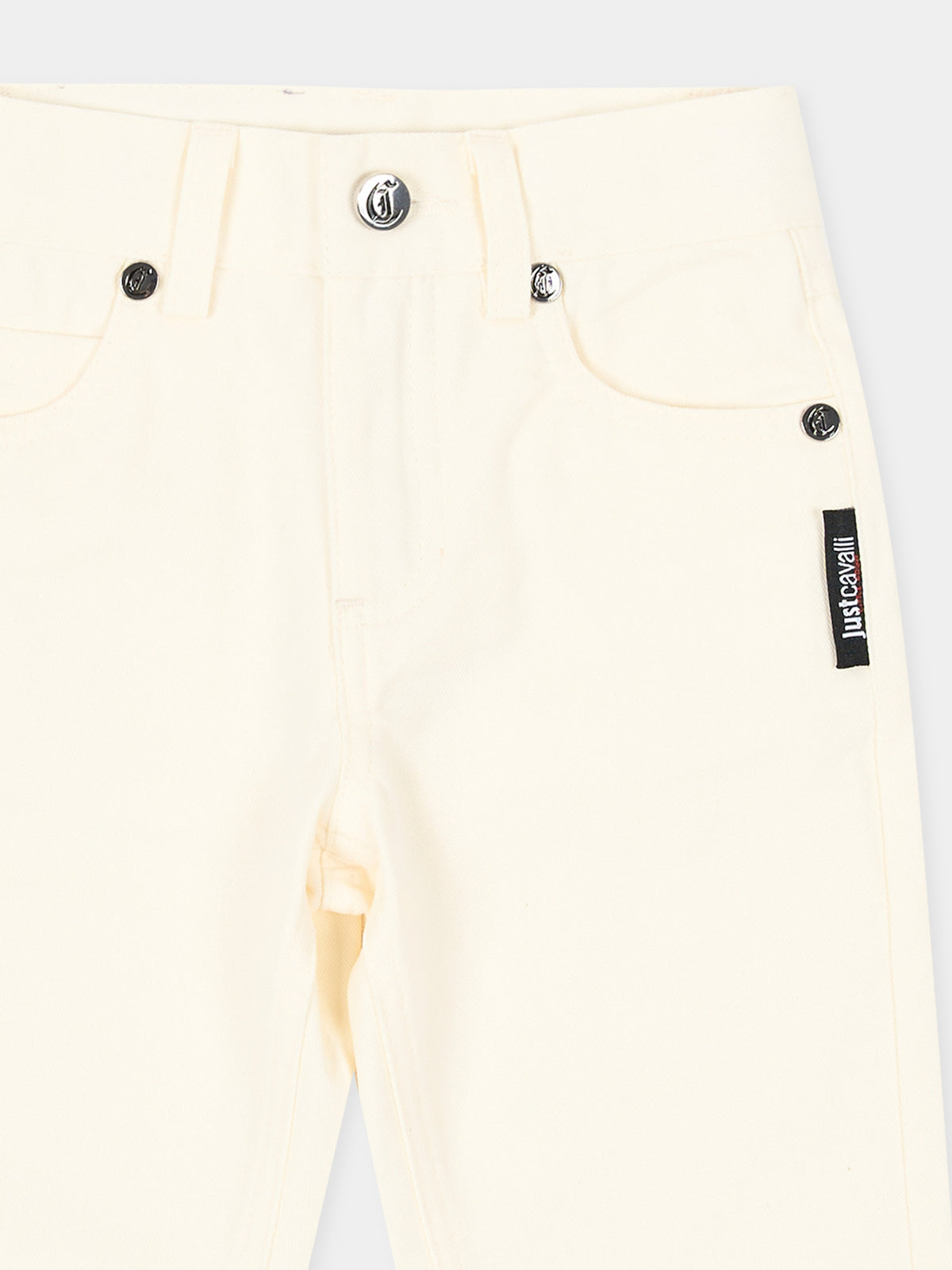 Pantalone avorio per neonato con logo,Just Cavalli Kids,JIA26040PA MARSHMAL. MARSHMALLOW
