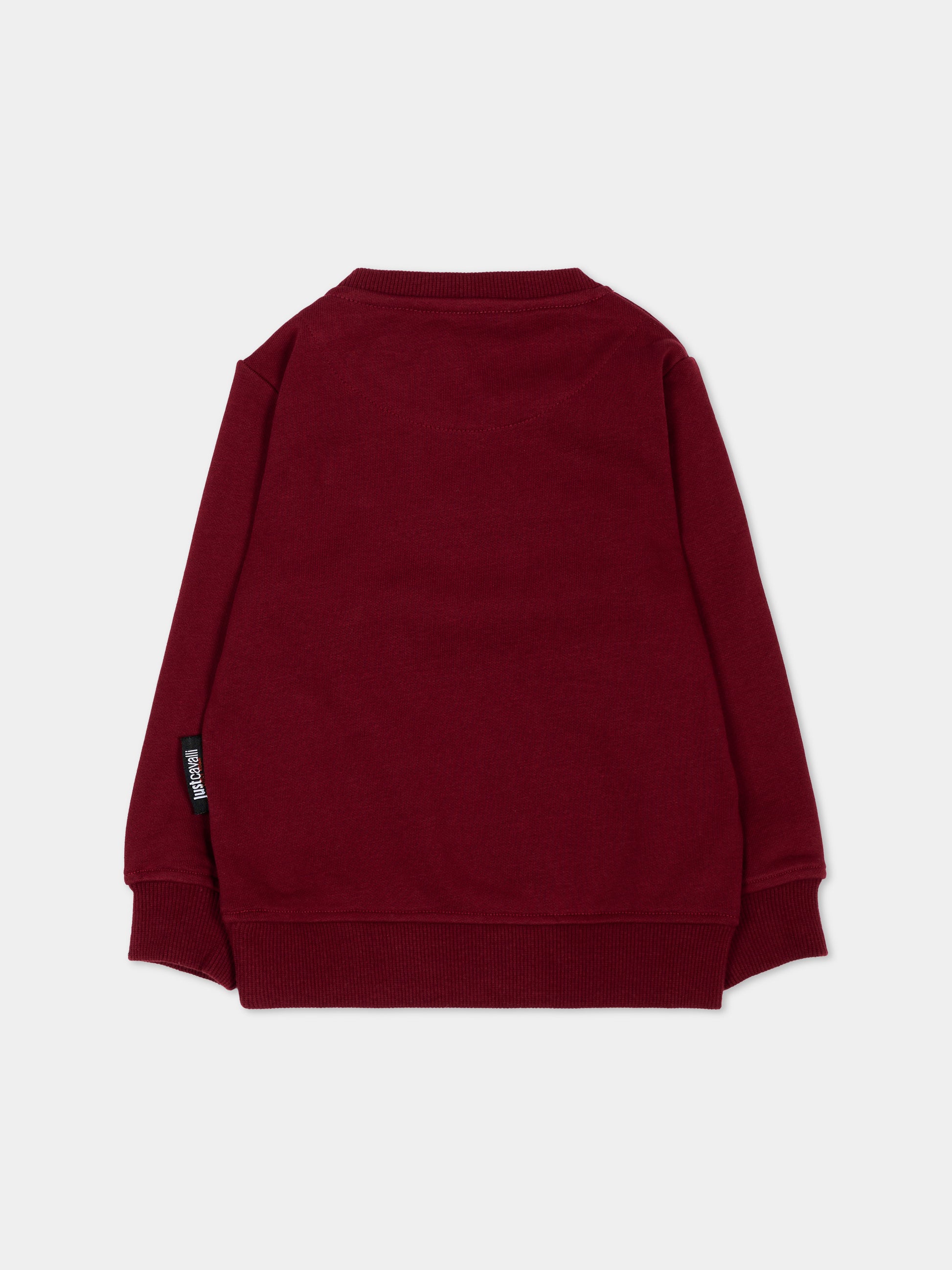 Felpa bordeaux per neonato con logo,Just Cavalli Kids,JIA26067FE BORDEAUX BORDEAUX