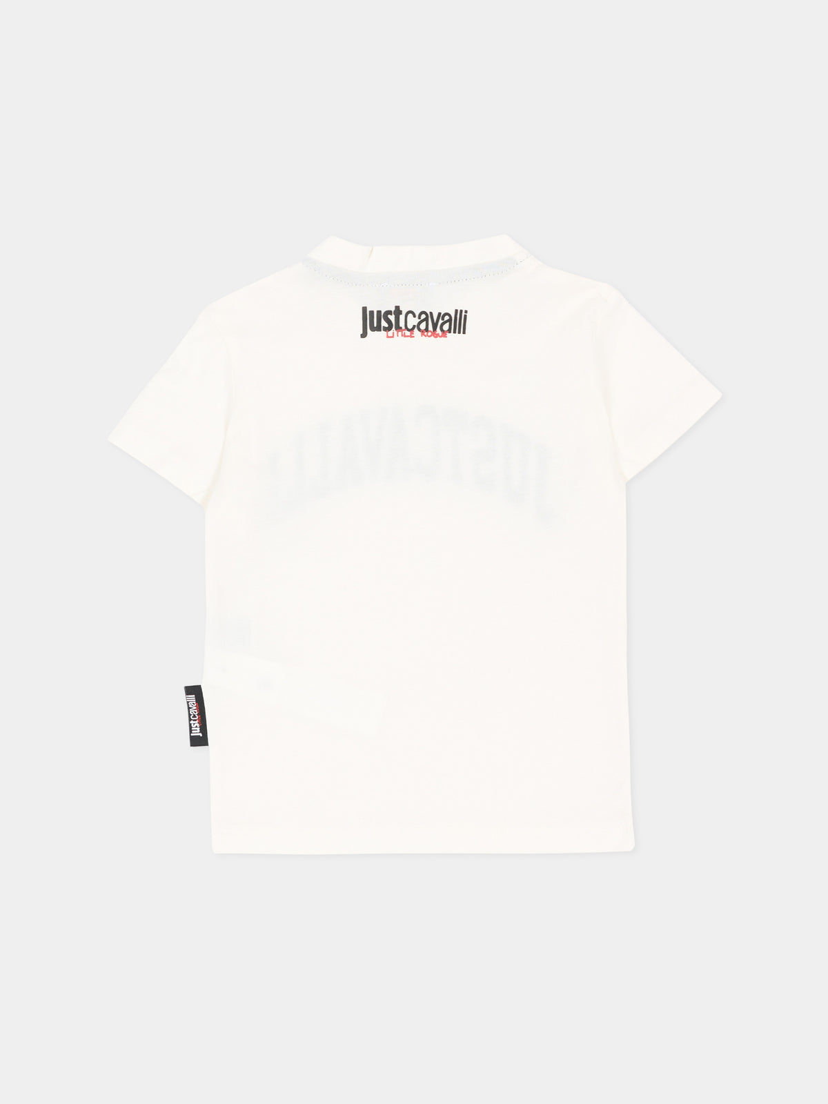 T-shirt avorio per neonato con logo,Just Cavalli Kids,JIA26053TS MARSHMAL. MARSHMALLOW