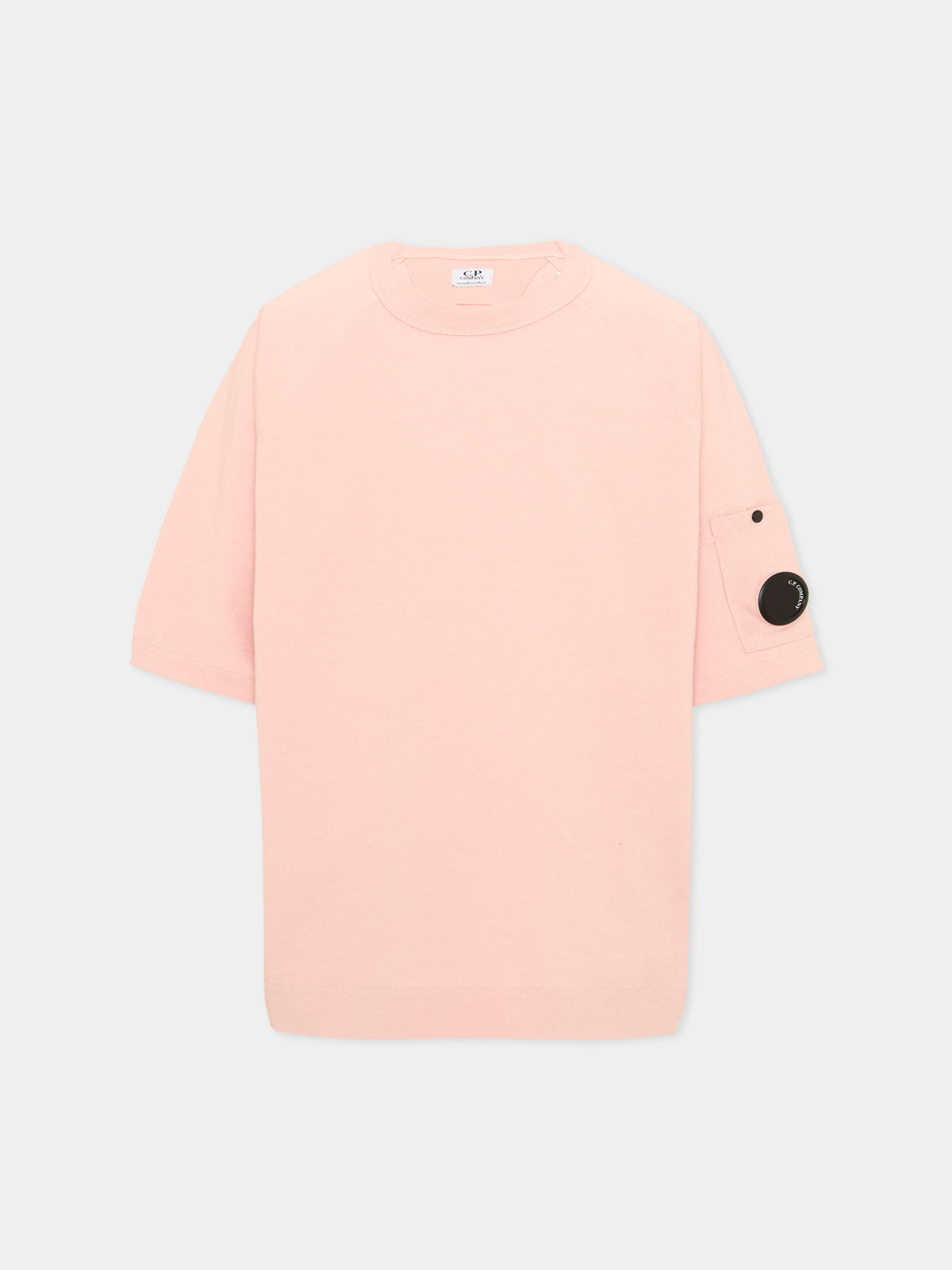 T-shirt a manica corta rosa per bambino con lente,C. P. Company,CNM00R LAA17 50504