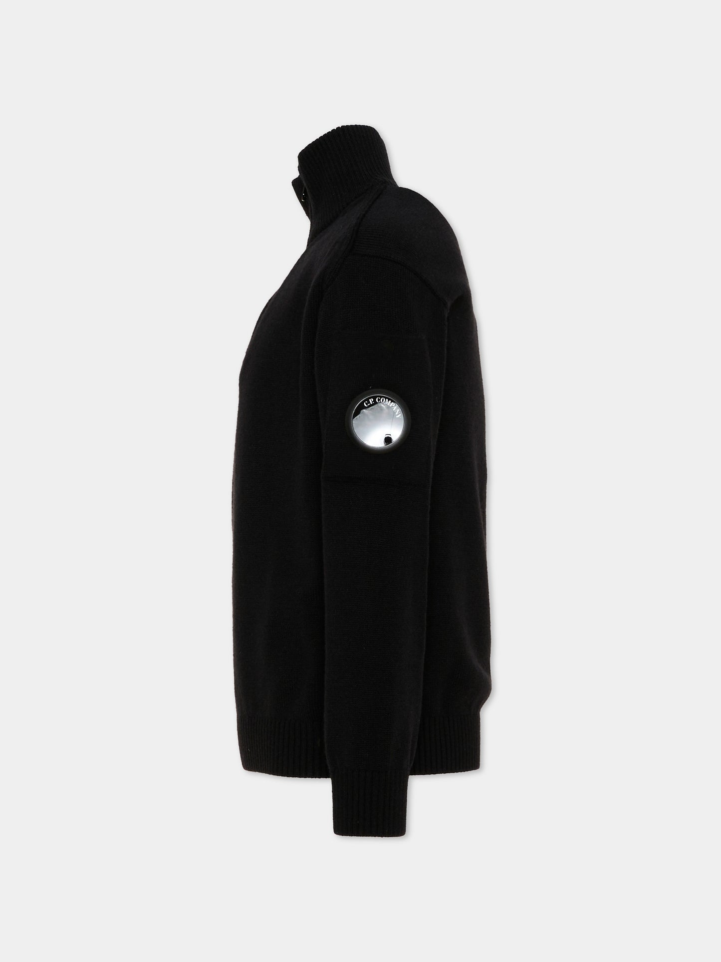 Maglione nero per bambino con lente,C. P. Company,CUW00V LHE86 60100