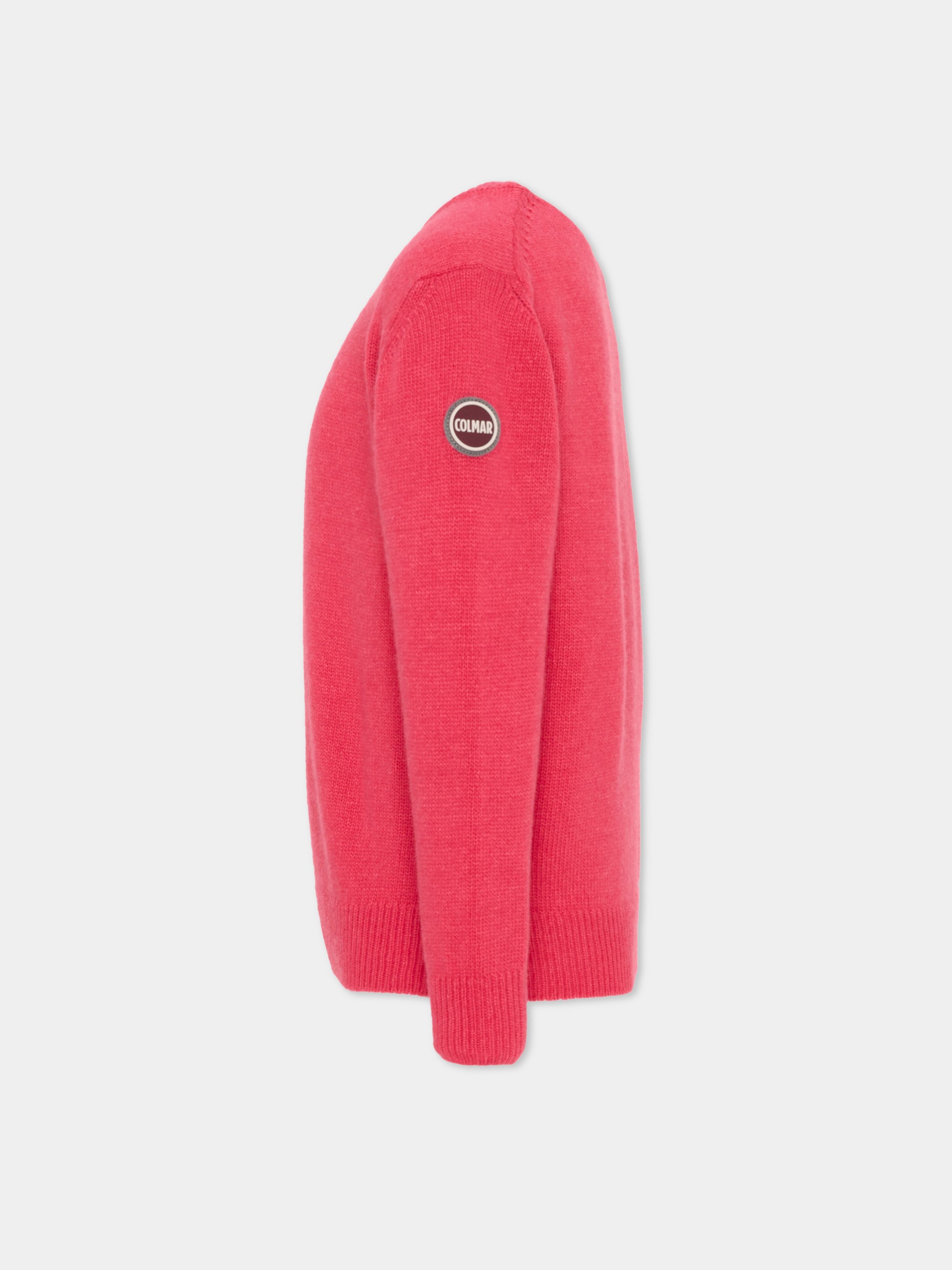 Maglione fucsia per bambina con logo,Colmar Originals Kids,9800 3ZO 33