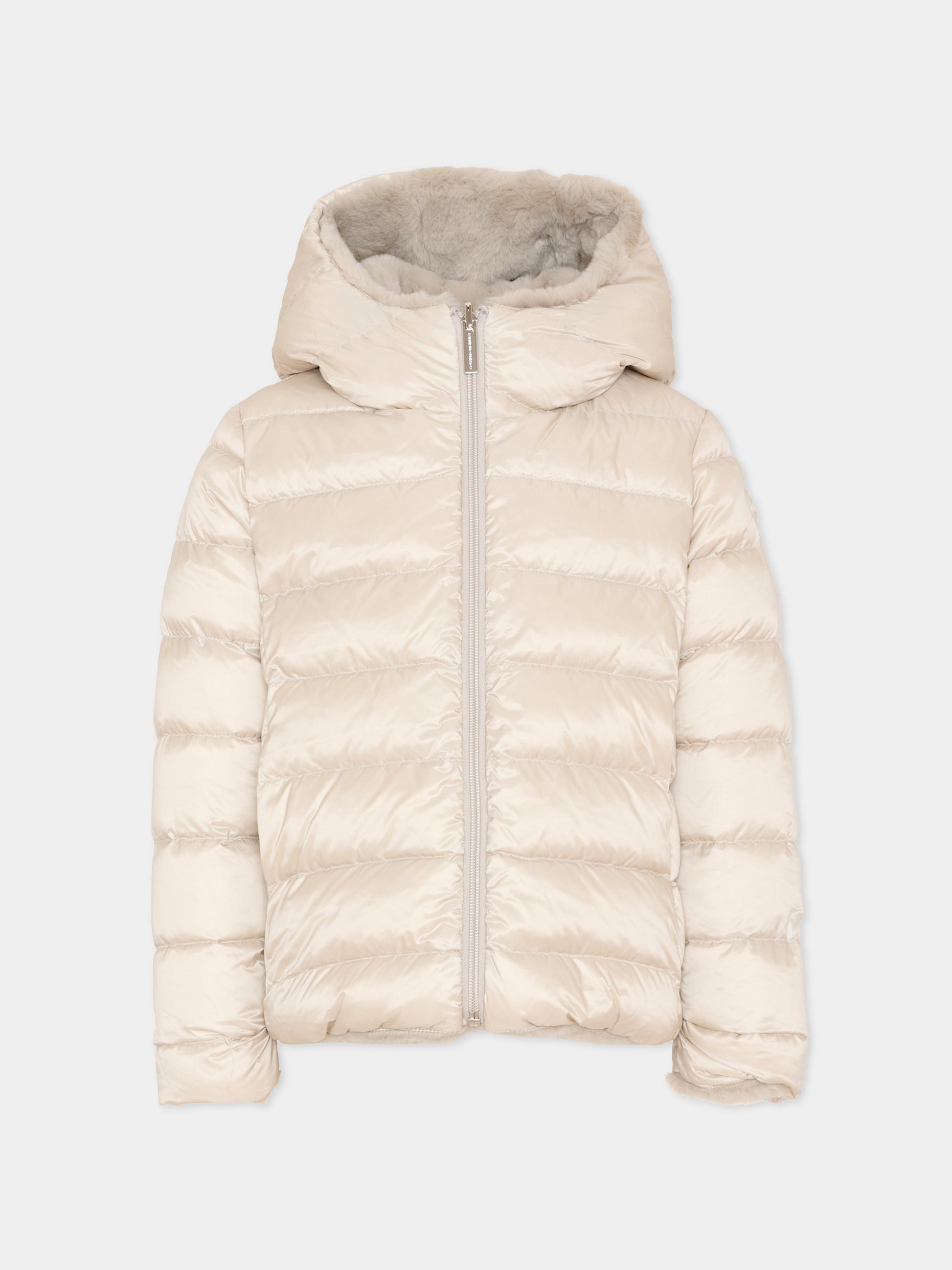 Ecopelliccia beige per bambina reversibile,Colmar Originals Kids,3483E 2YN 06