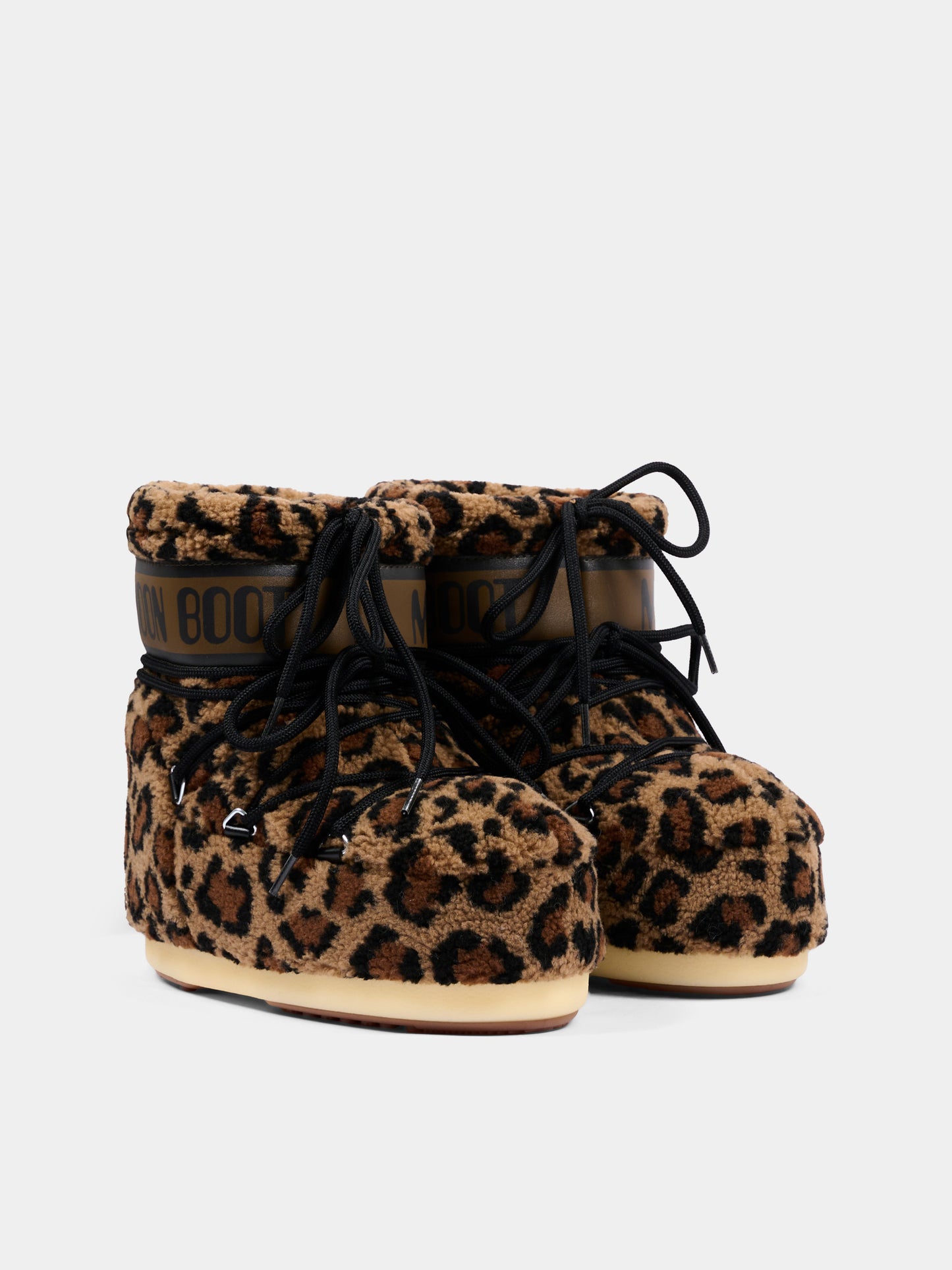 Stivali neve animalier per bambina con logo,Moon Boot,80D1409960 MM21