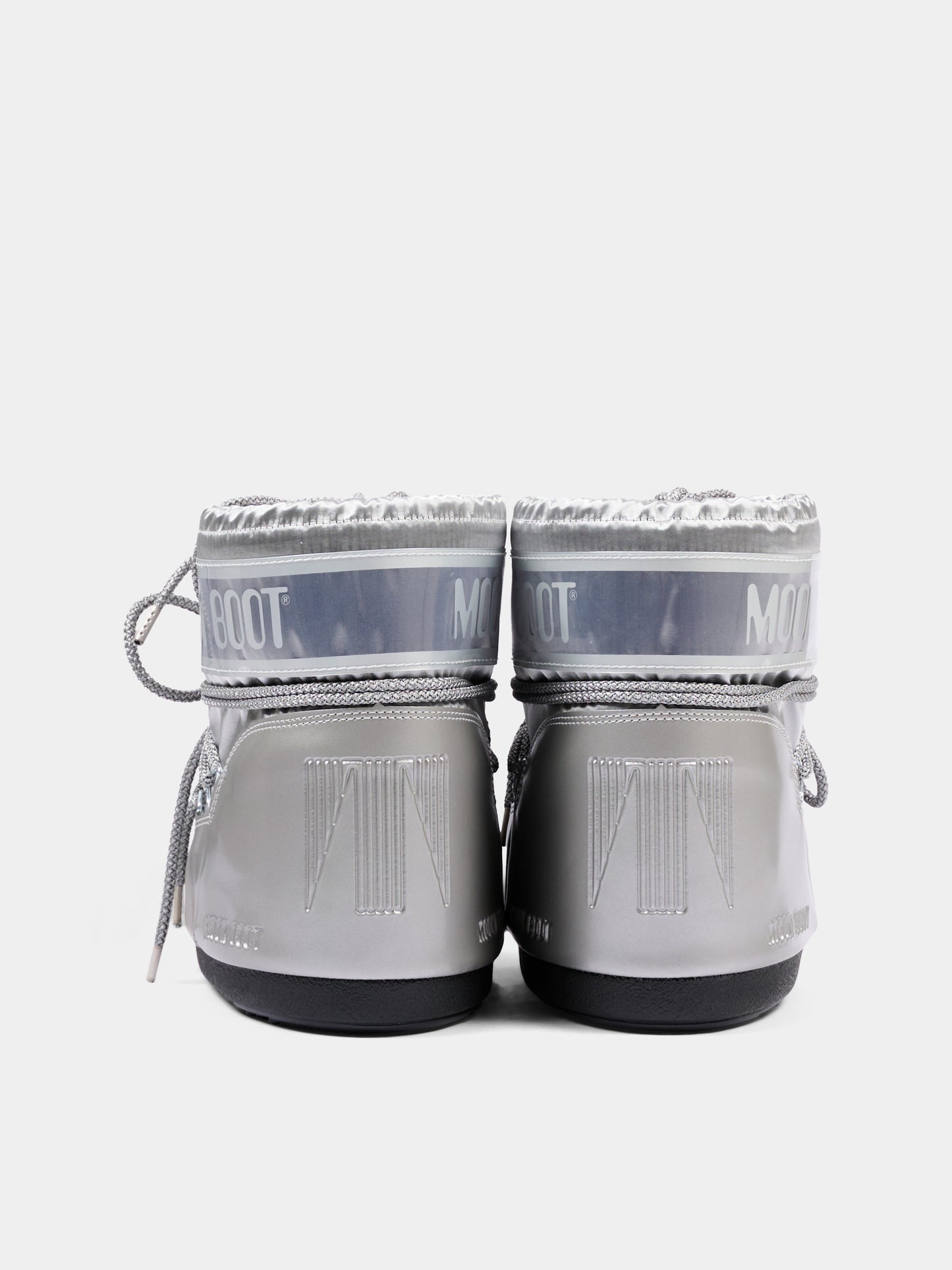Stivali neve argento per bambina con logo,Moon Boot,80D1409350 H001