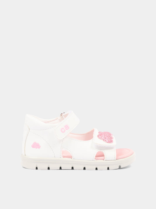 Sandali bianchi Little Cirrus per neonata,Falcotto X Coccolebimbi,0011501175.01.1N04