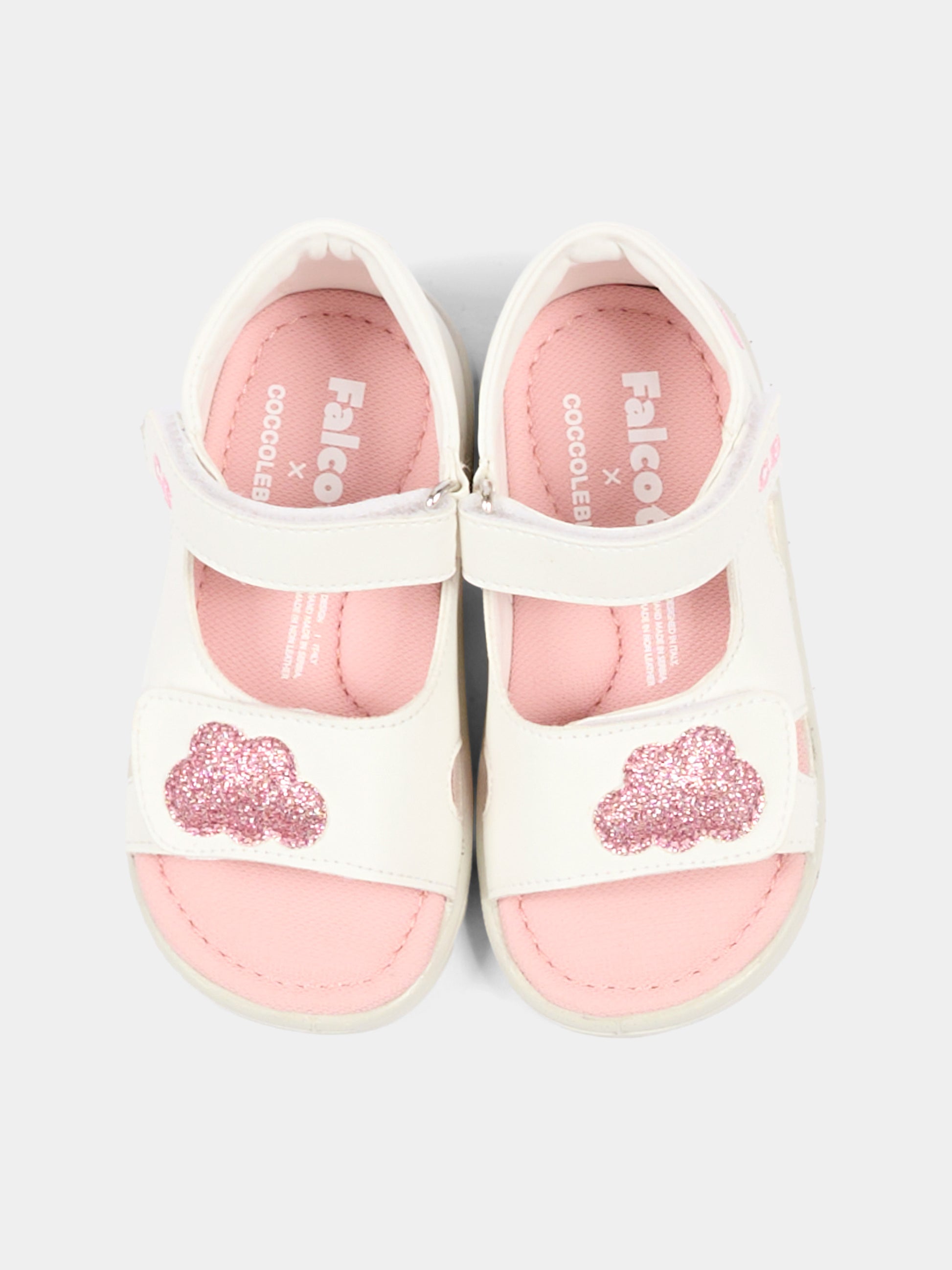 Sandali bianchi Little Cirrus per neonata,Falcotto X Coccolebimbi,0011501175.01.1N04