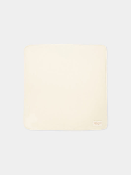 Coperta avorio per neonati con Teddy Bear,Moschino Kids,MPB00F LGA27 10063