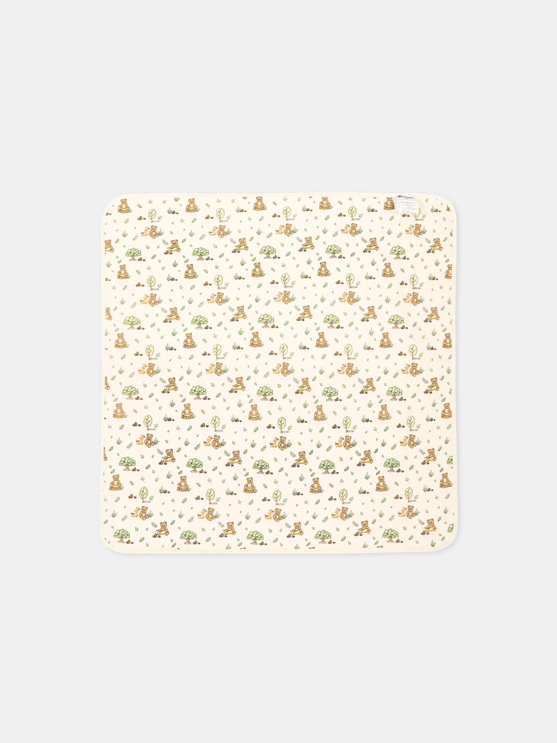 Coperta avorio per neonati con Teddy Bear,Moschino Kids,MPB00F LGA27 10063