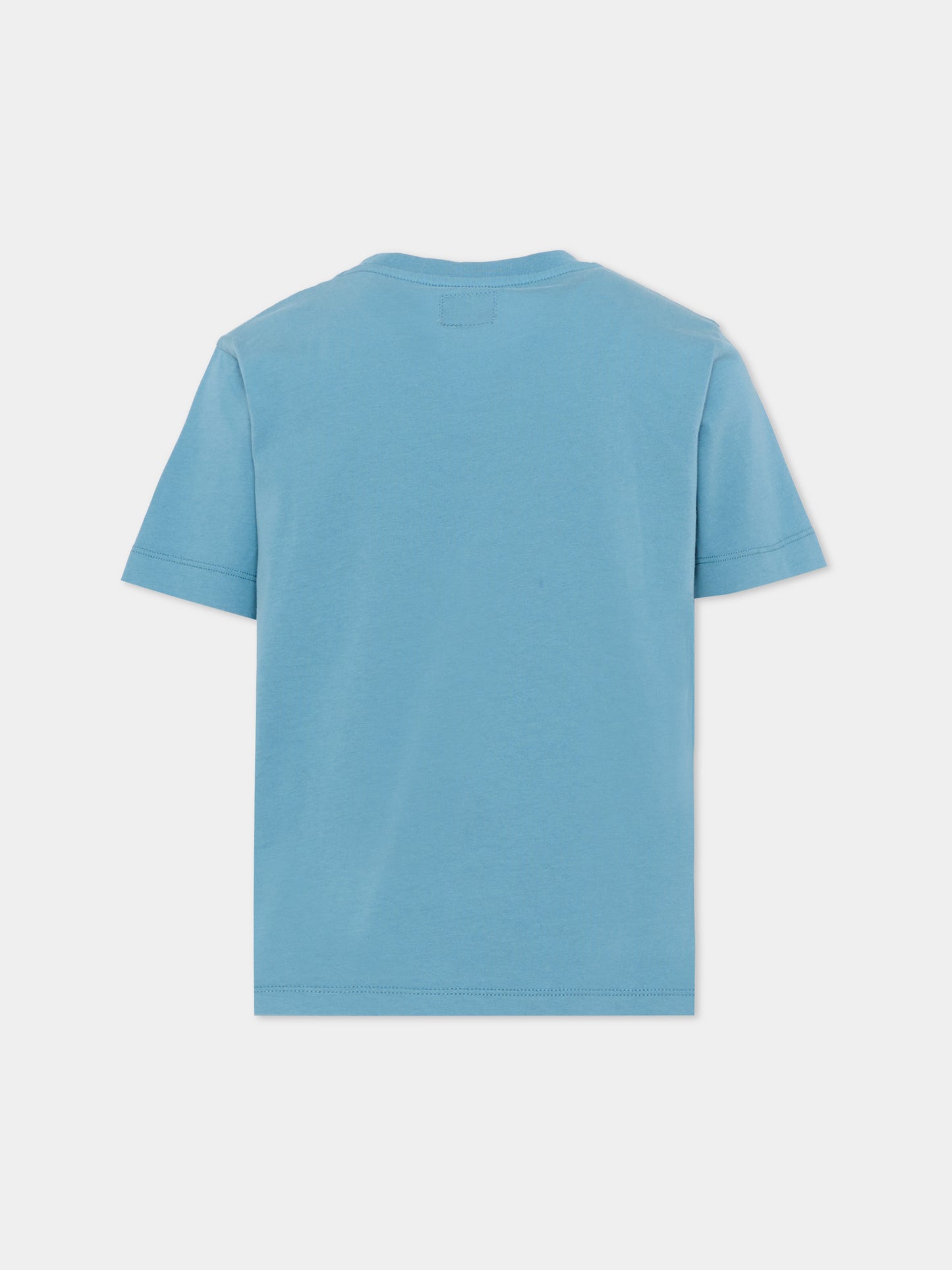 T-Shirt blu per bambino con logo,C. P. Company,CUM00T LAA17 40589