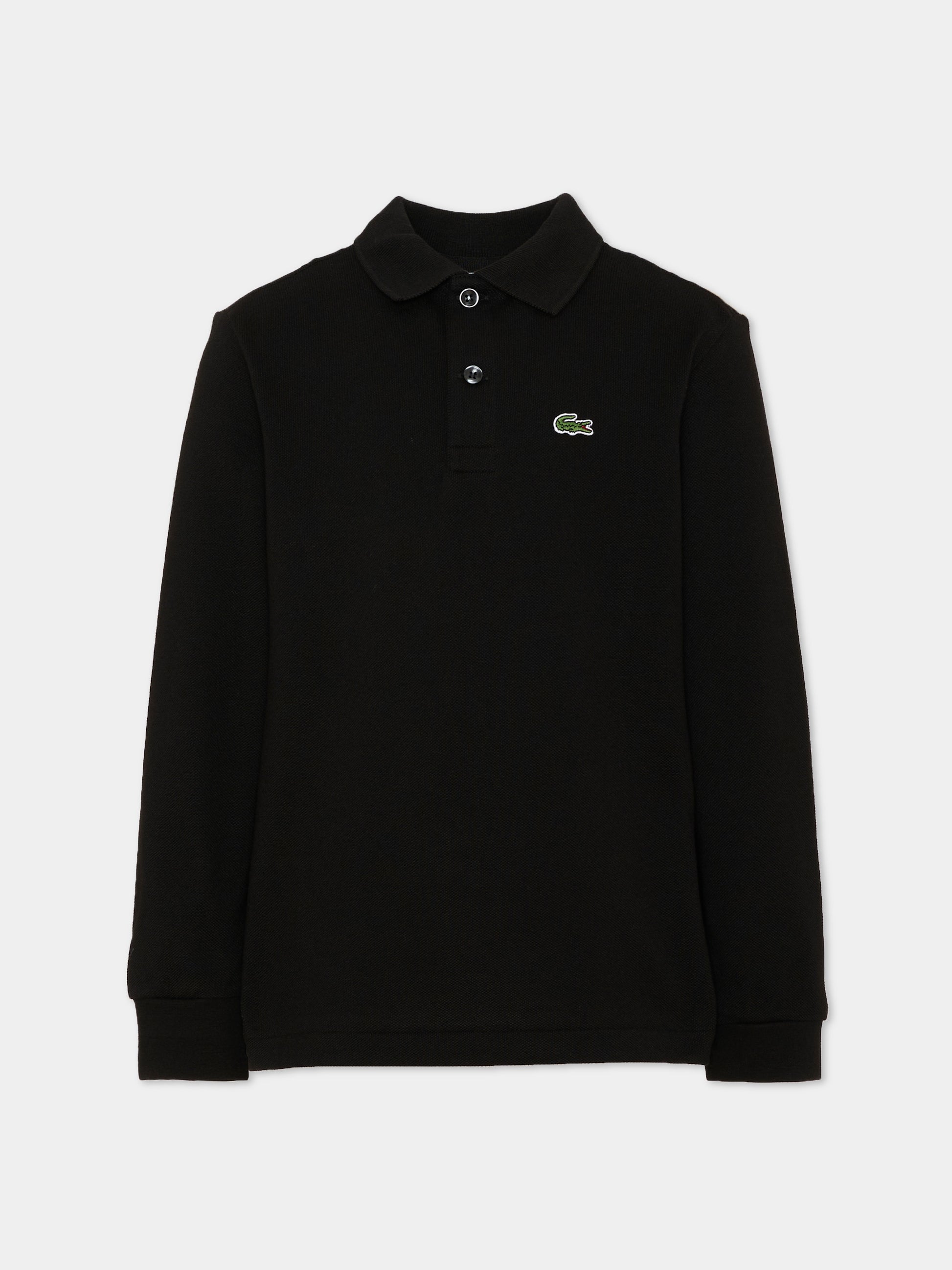Polo nera per bambino con logo,Lacoste,7387 K96