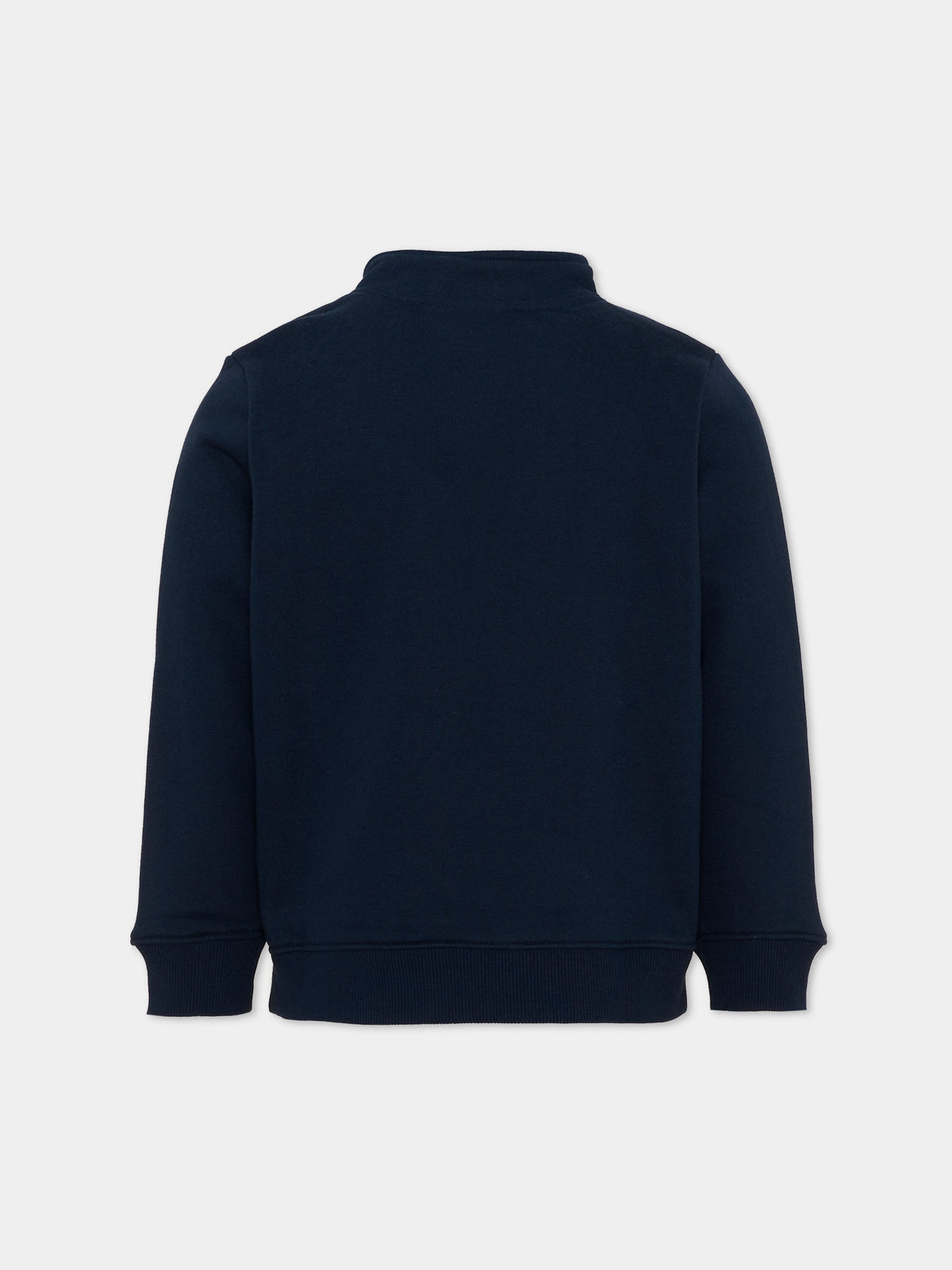 Felpa blu per bambini con zip,Lacoste,7030 UGW