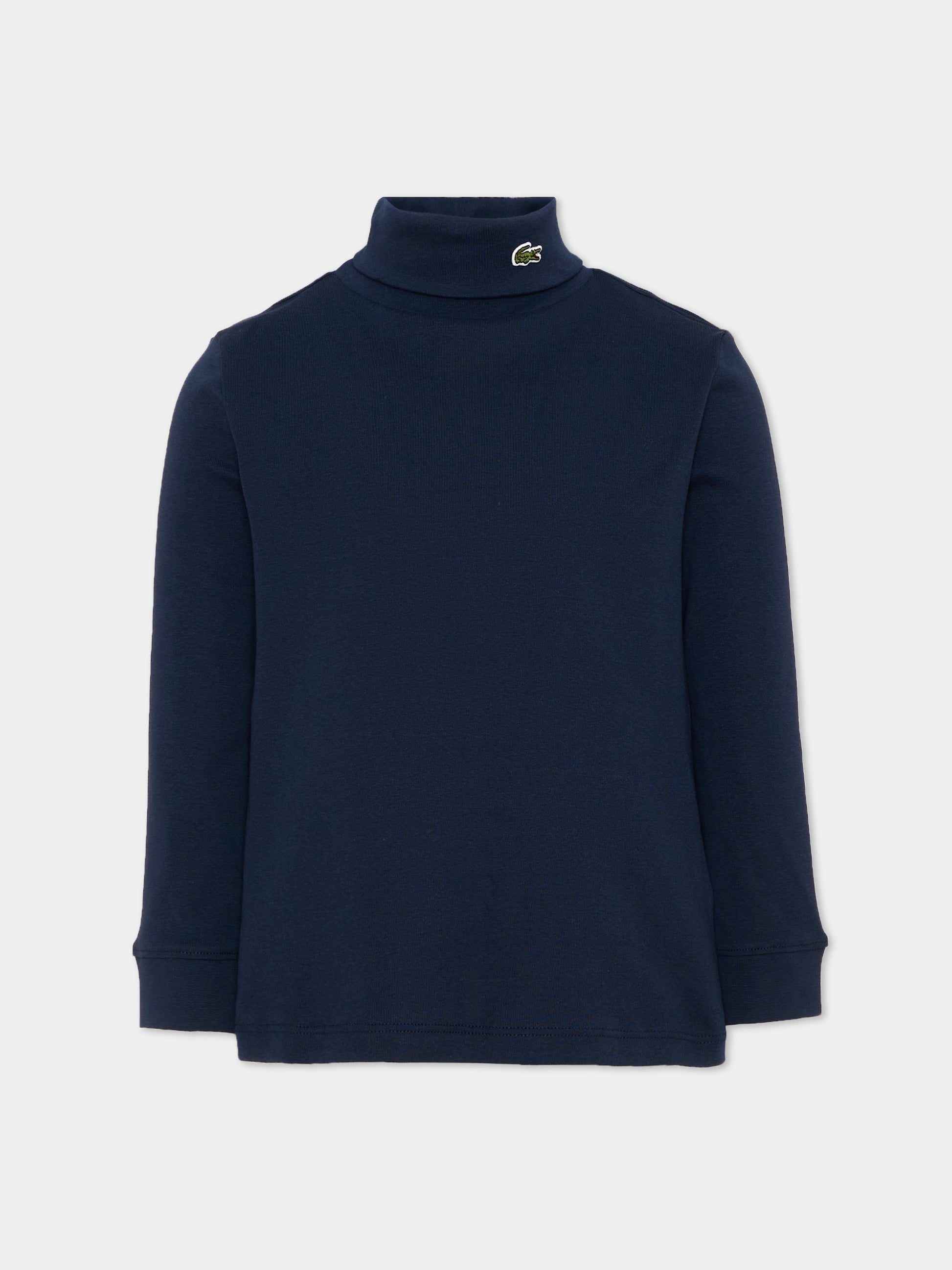Dolcevita blu per bambini con logo,Lacoste,7710 UGW