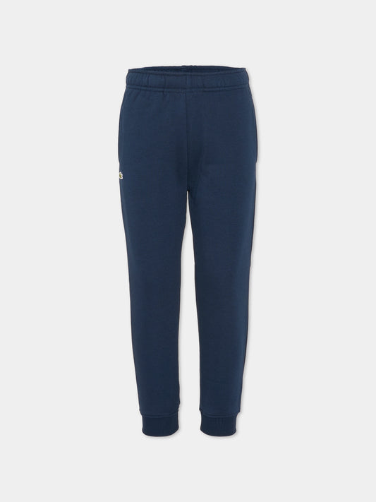 Pantalone blu per bambini con logo,Lacoste,7886 UGW