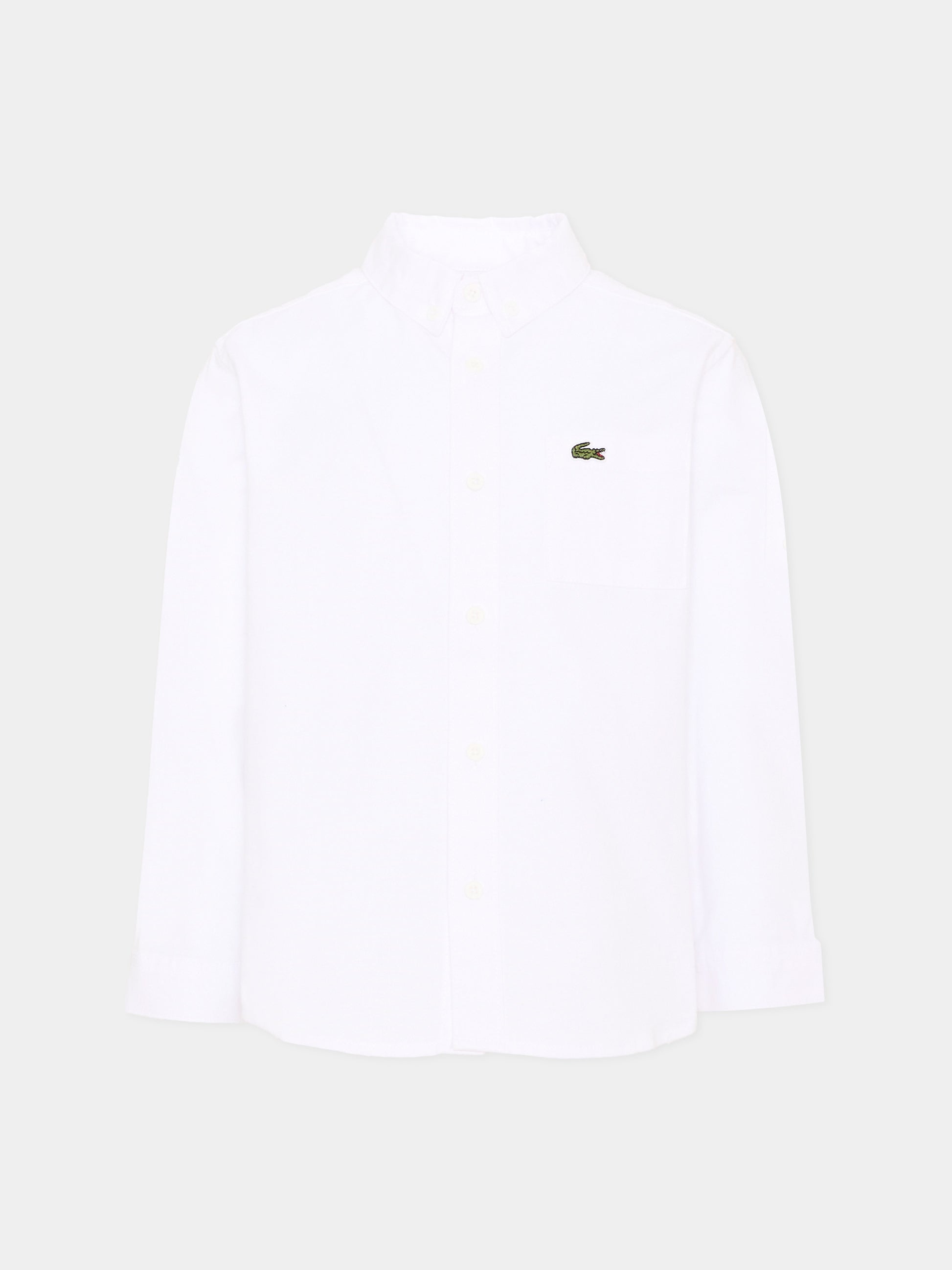 Camicia bianca per bambino con logo,Lacoste,7148 W8L