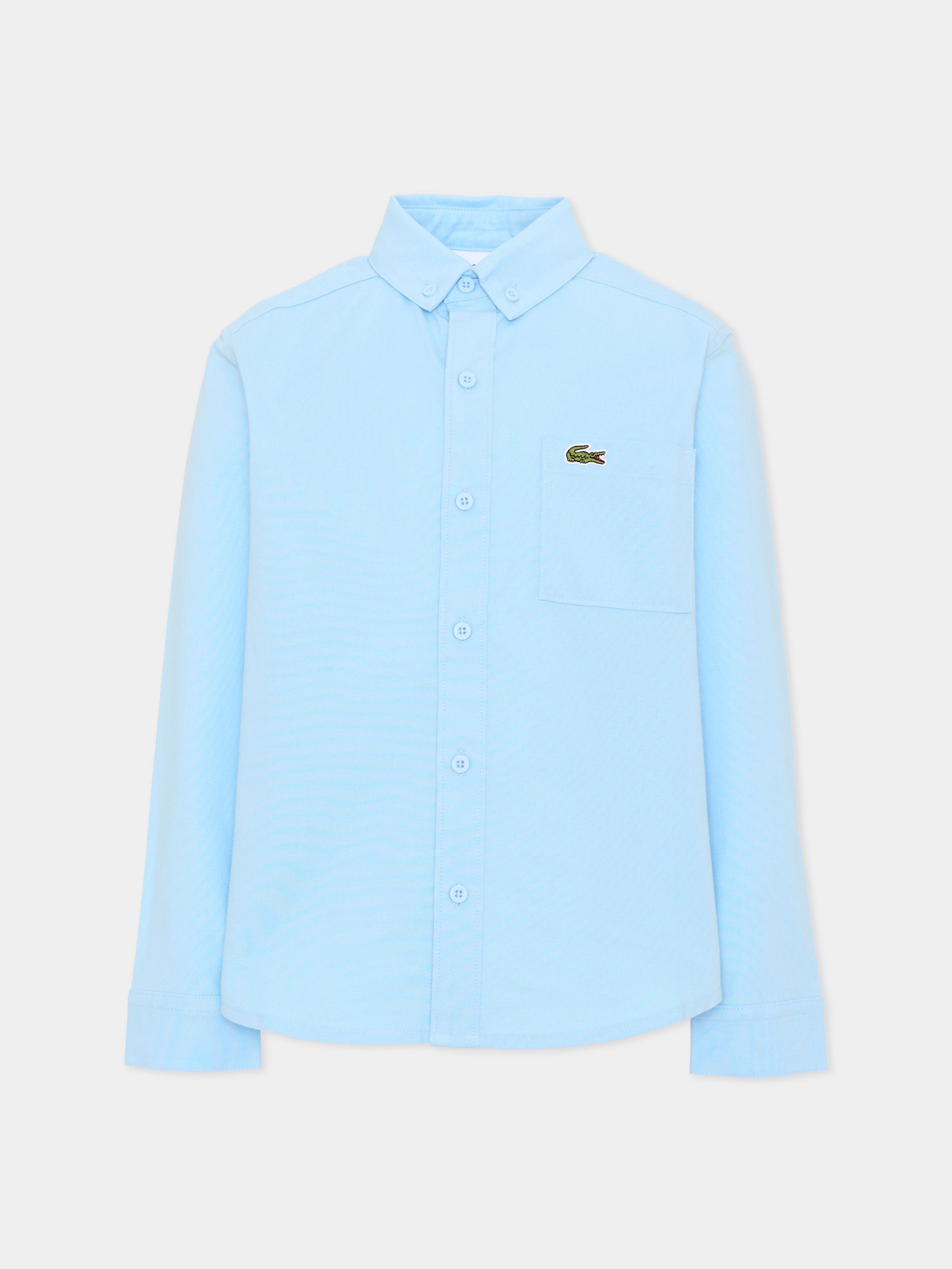Camicia celeste per bambino con logo,Lacoste,7148 HBP