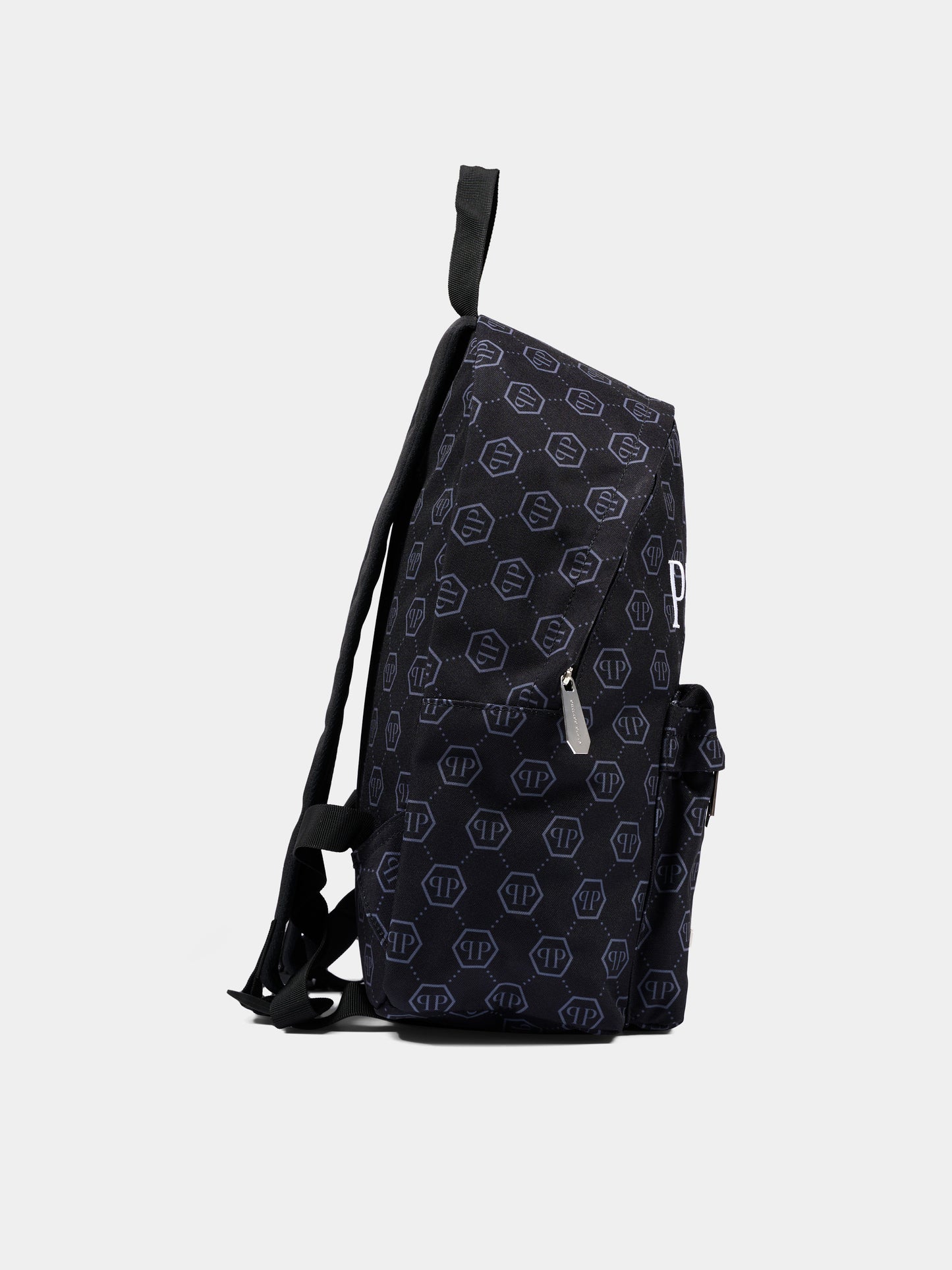 Zaino nero per bambino con monogram,Philipp Plein Junior,F6PHJBBP141 110