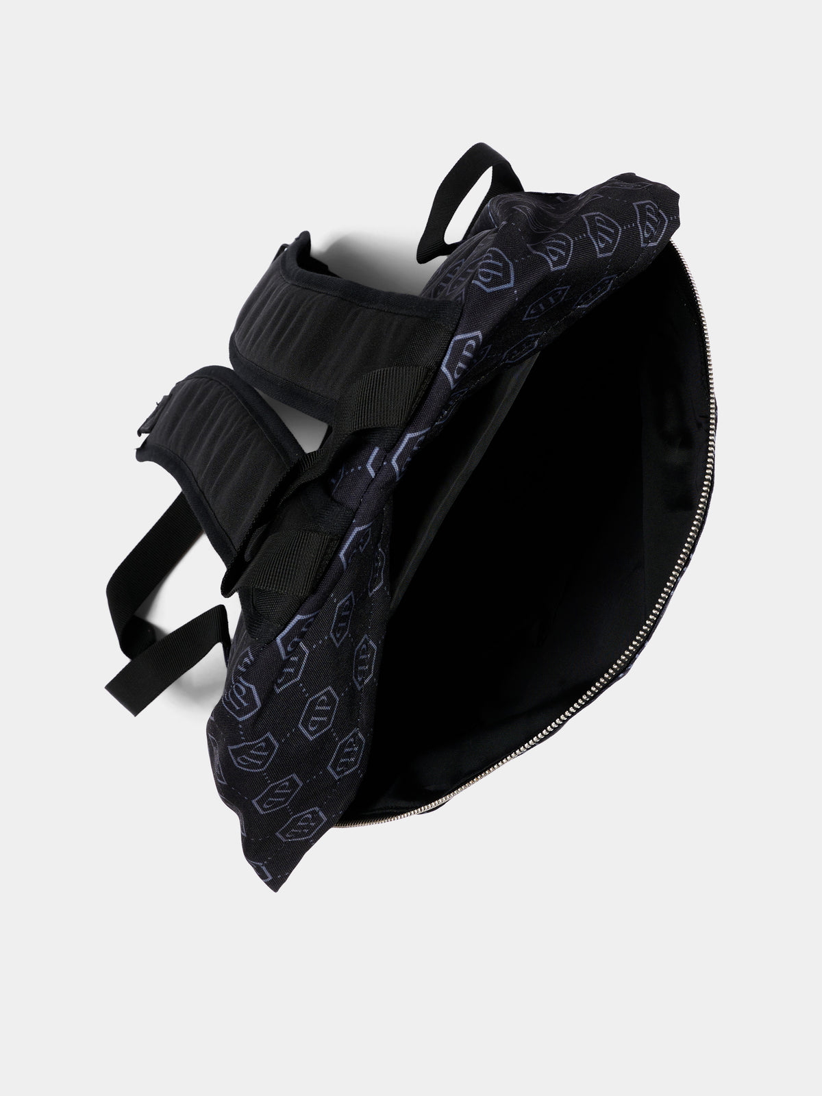 Zaino nero per bambino con monogram,Philipp Plein Junior,F6PHJBBP141 110