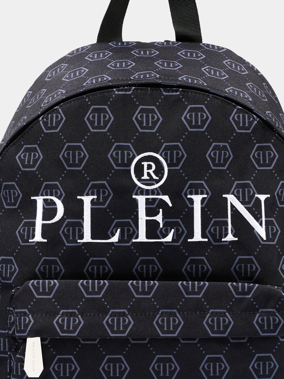 Zaino nero per bambino con monogram,Philipp Plein Junior,F6PHJBBP141 110