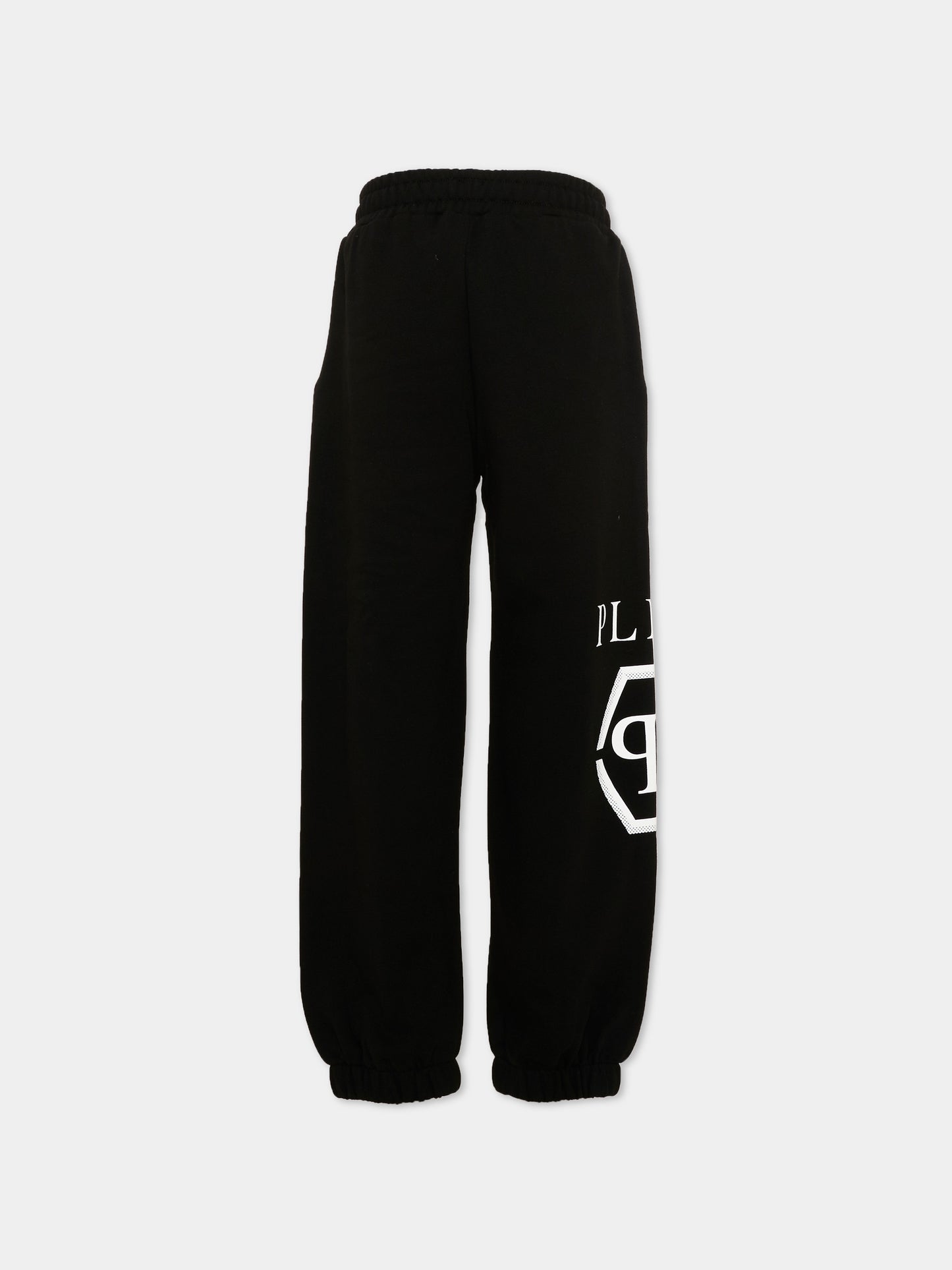 Pantalone nero per bambino con logo,Philipp Plein Junior,F6PHJBFP095 110