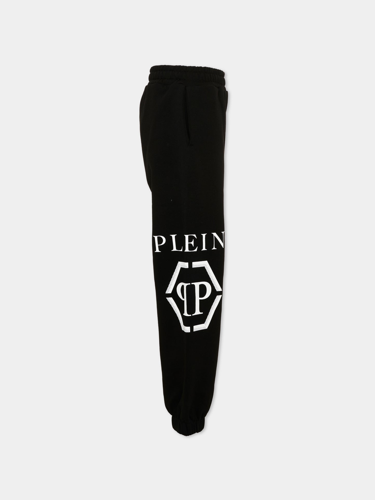 Pantalone nero per bambino con logo,Philipp Plein Junior,F6PHJBFP095 110