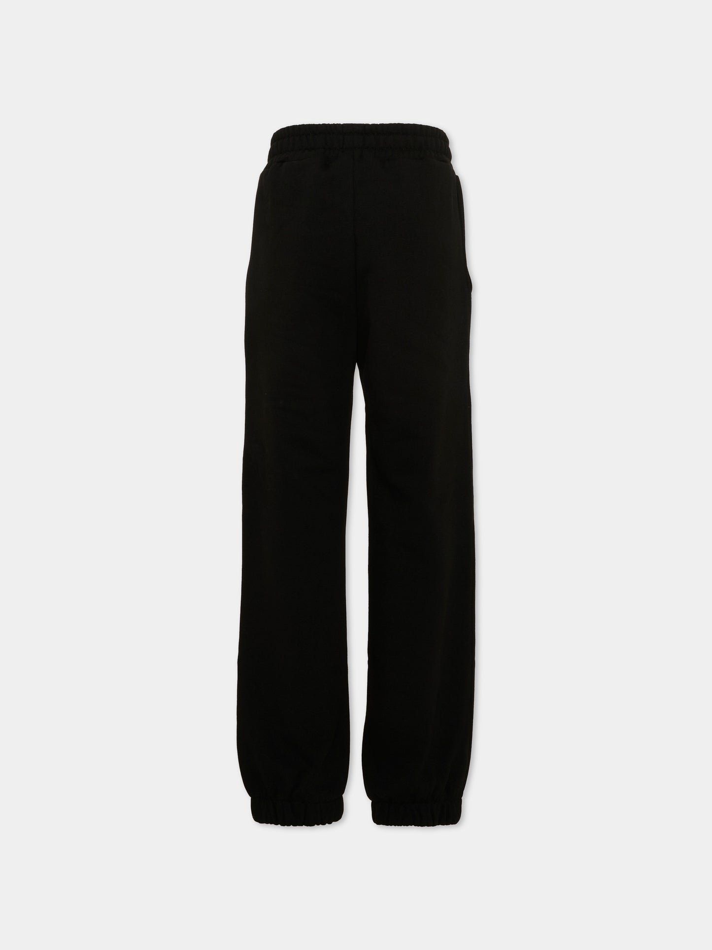 Pantaloni sportivi nero per bambino con logo,Philipp Plein Junior,F6PHJBFP109 110