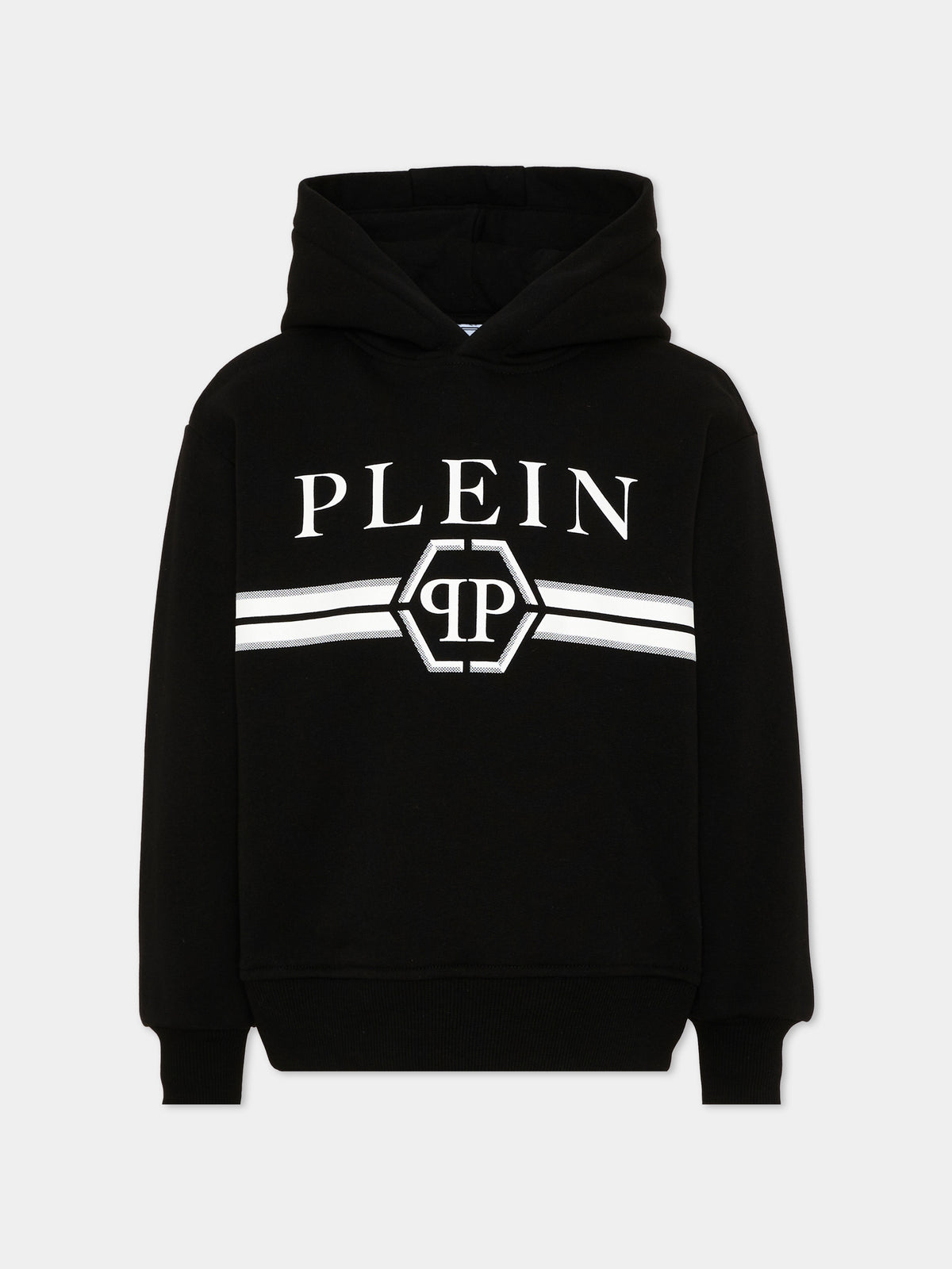 Felpa nera per bambino con logo,Philipp Plein Junior,F6PHJBHS092 110