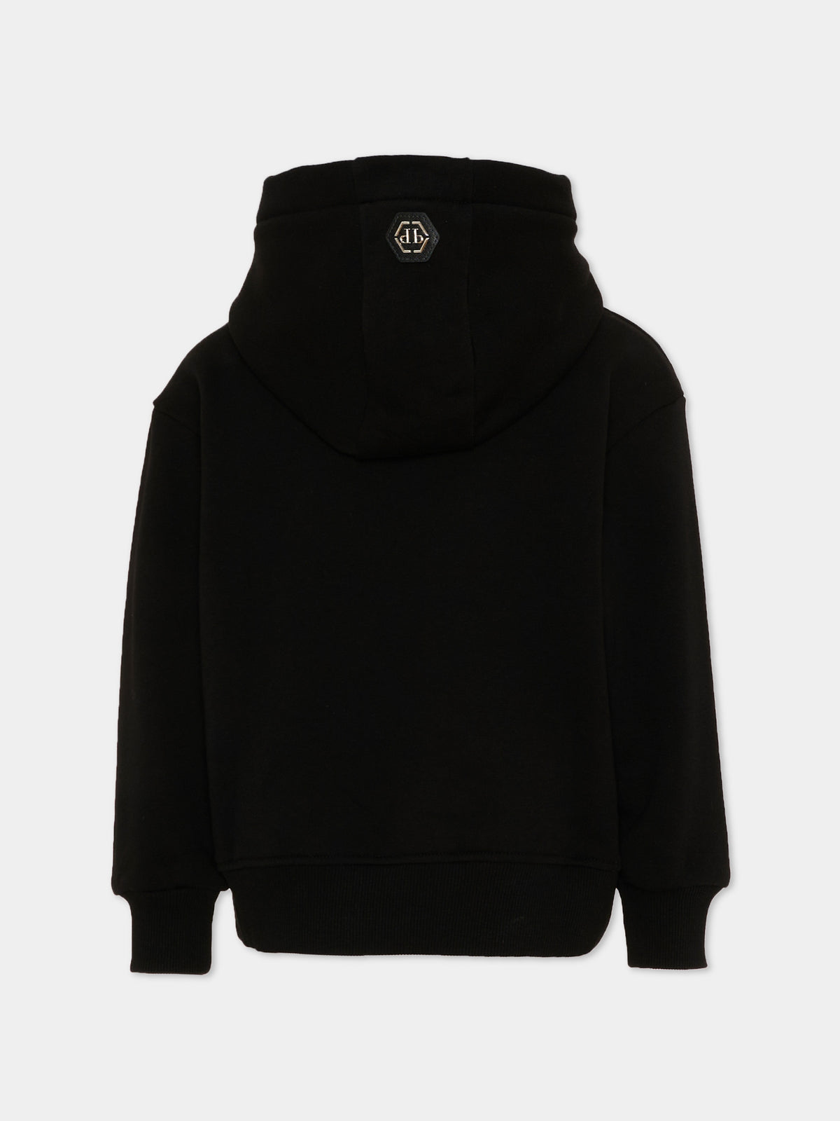 Felpa nera per bambino con logo,Philipp Plein Junior,F6PHJBHS105 110