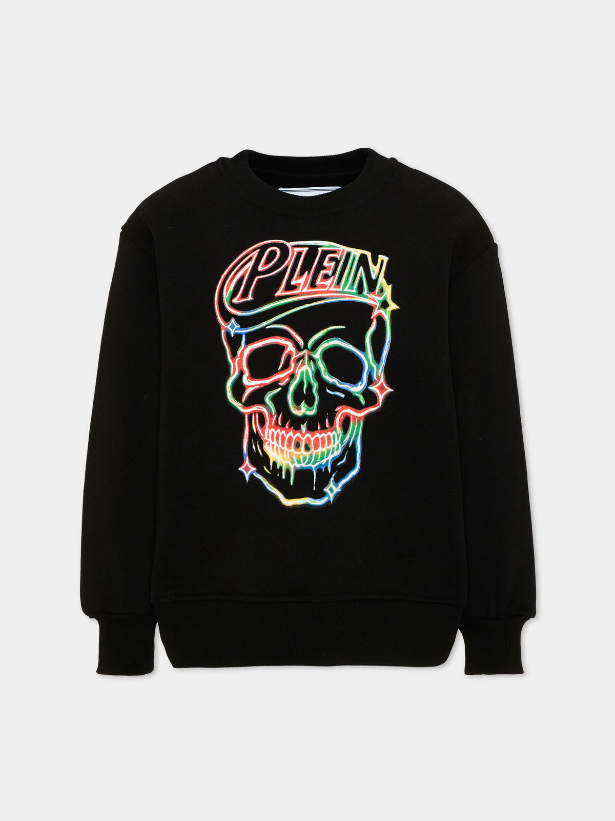 Felpa nera per bambino con logo,Philipp Plein Junior,F6PHJBSW166 110