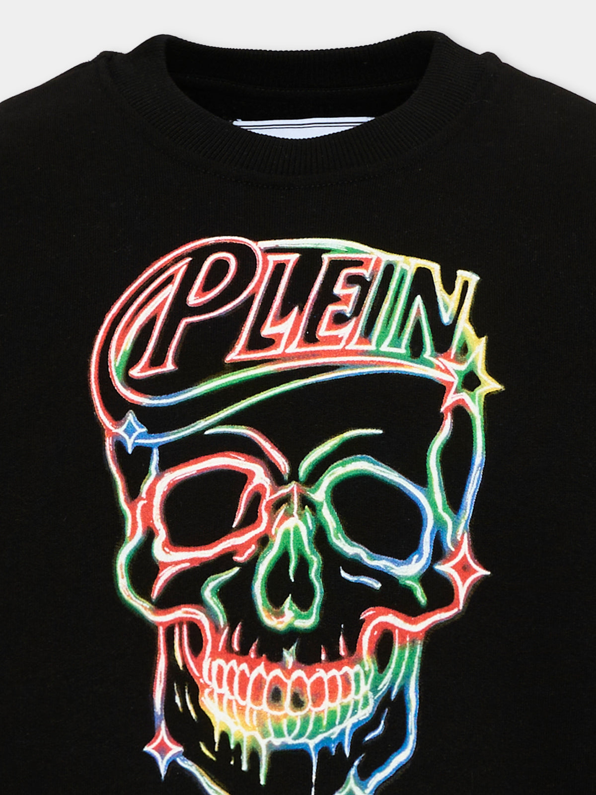 Felpa nera per bambino con logo,Philipp Plein Junior,F6PHJBSW166 110