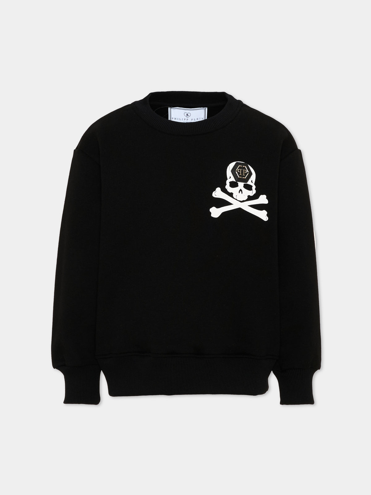 Felpa nera per bambino con logo,Philipp Plein Junior,F6PHJBSW193 110