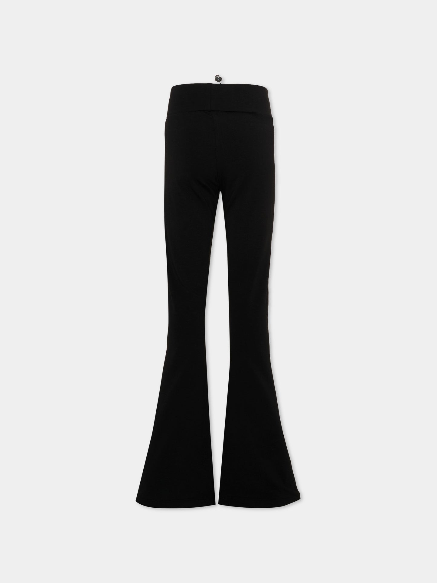 Leggings nero per bambina con logo,Philipp Plein Junior,F6PHJGLG004 110