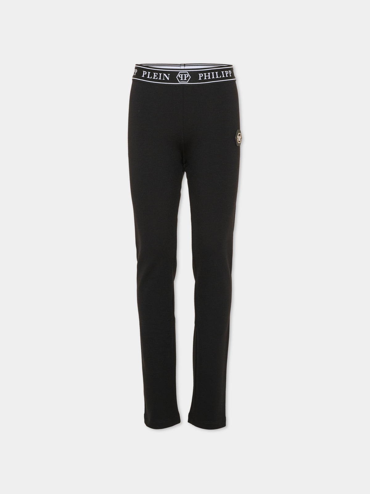 Leggings neri per bambina,Philipp Plein Junior,F6PHJGLG169 110