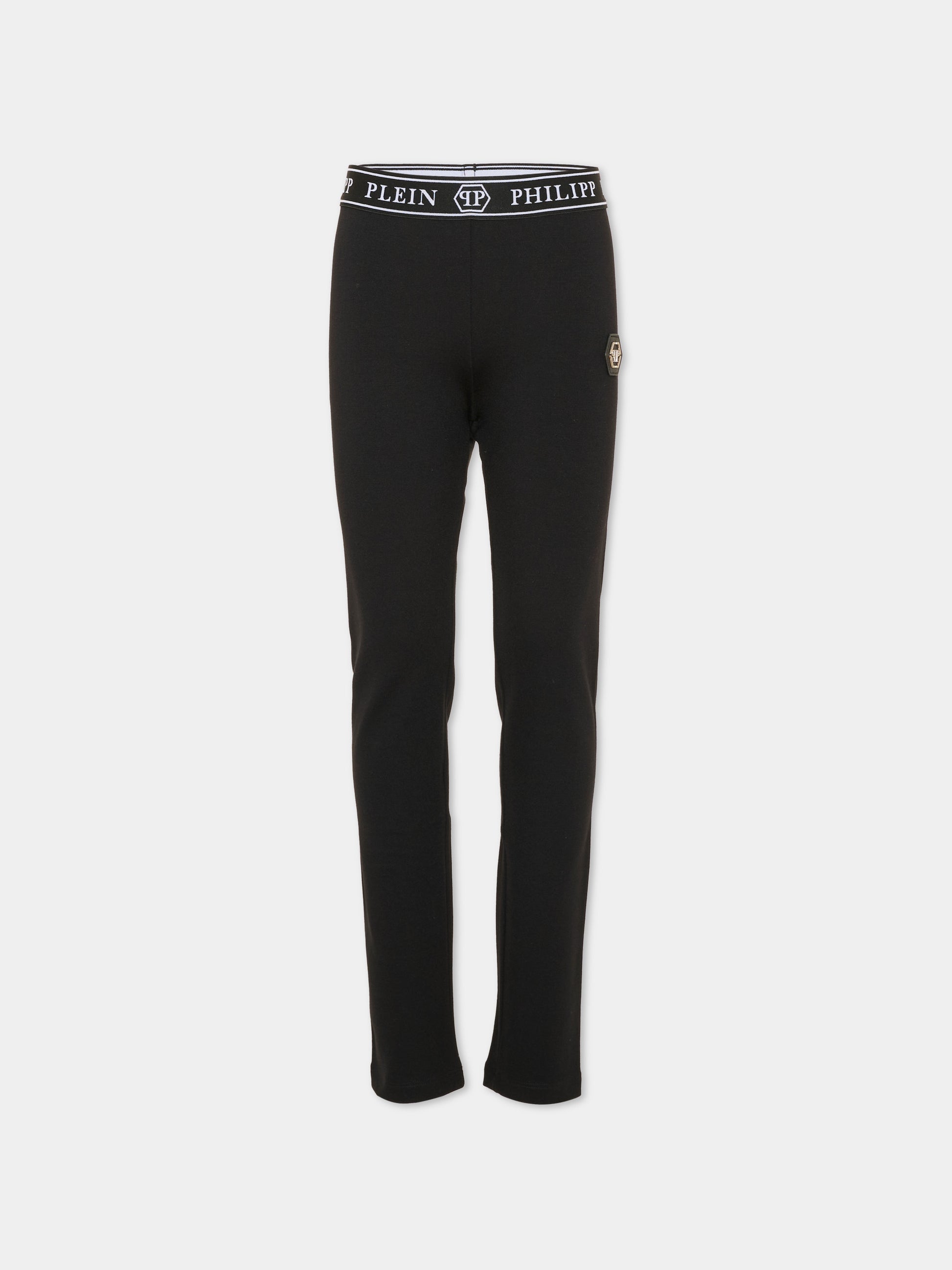 Leggings neri per bambina,Philipp Plein Junior,F6PHJGLG169 110